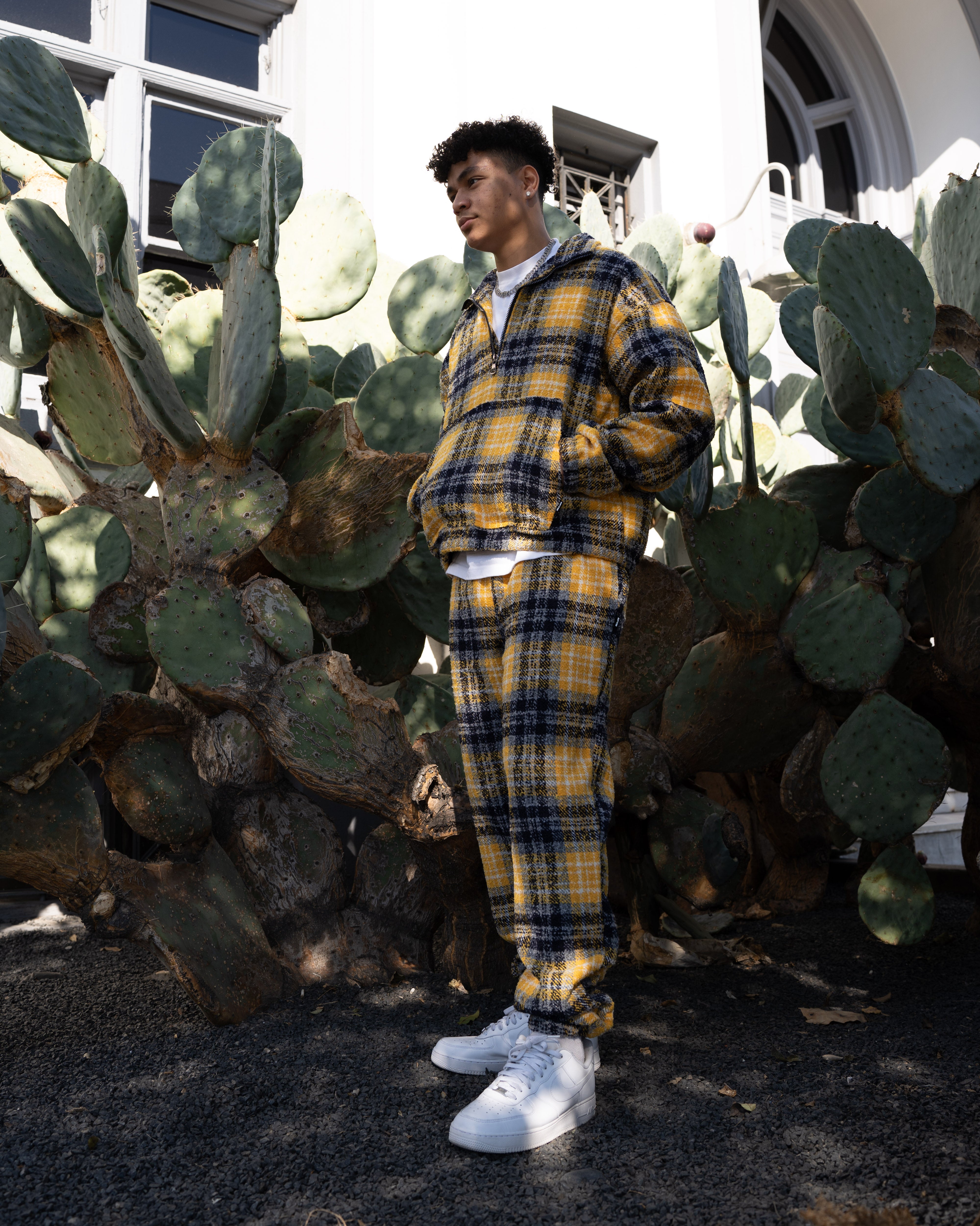 EPTM FLANNEL HALF-ZIP PULLOVER-YELLOW