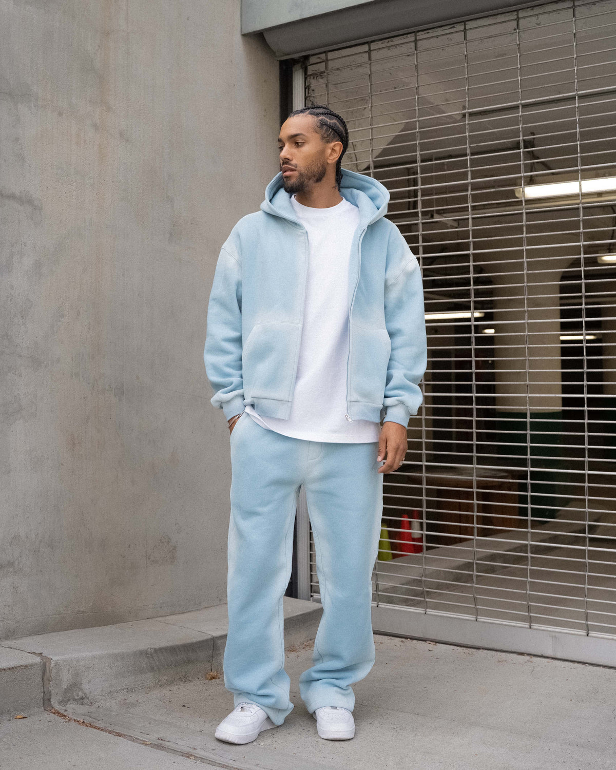 EPTM Baylor Zip Up Hoodie - Sky Blue