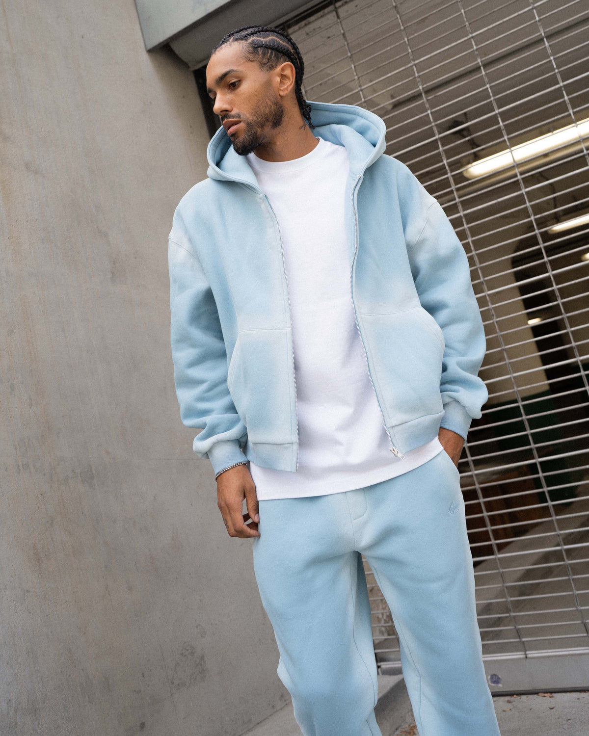 EPTM Baylor Zip Up Hoodie - Sky Blue