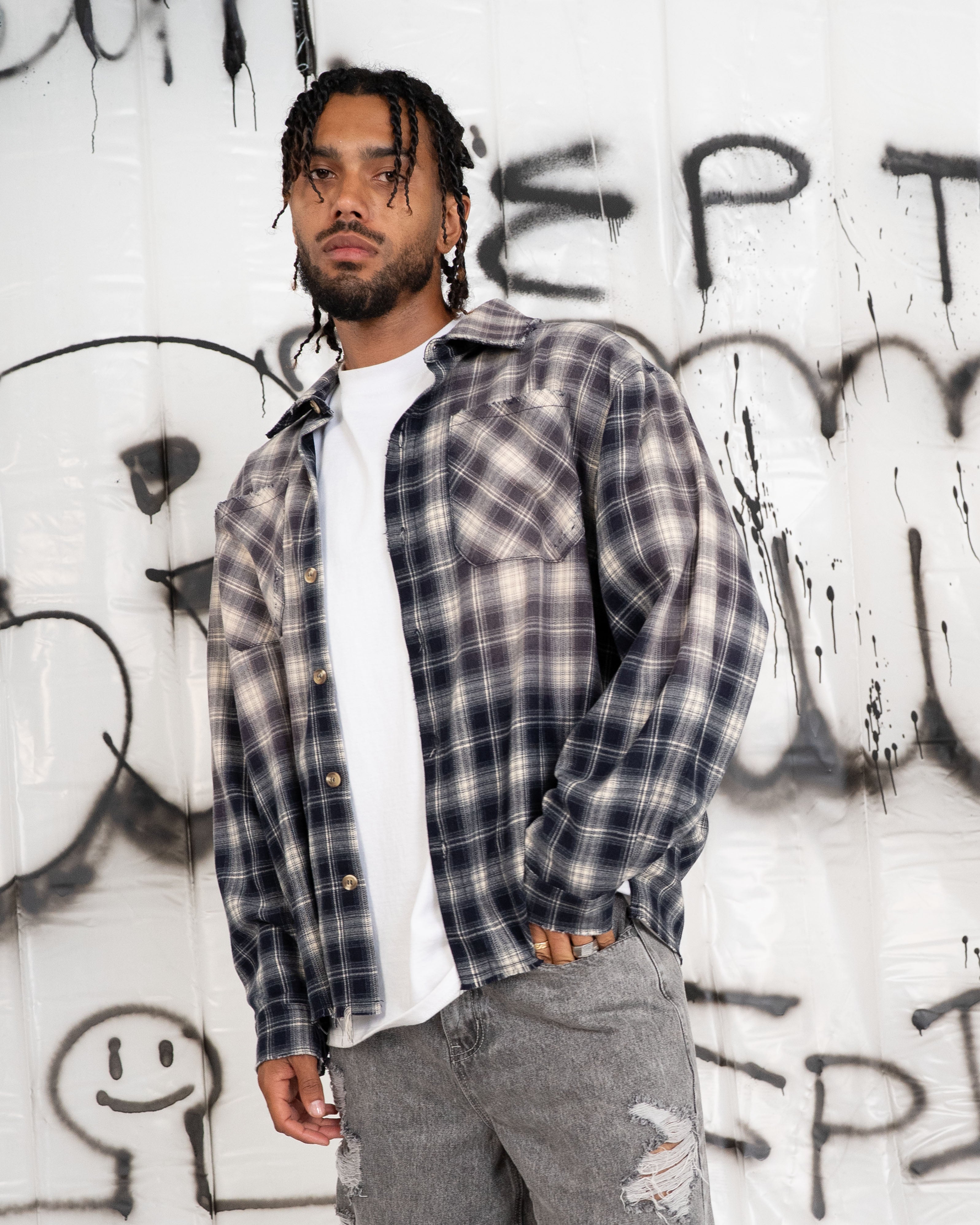 EPTM Bleached Flannels - Navy