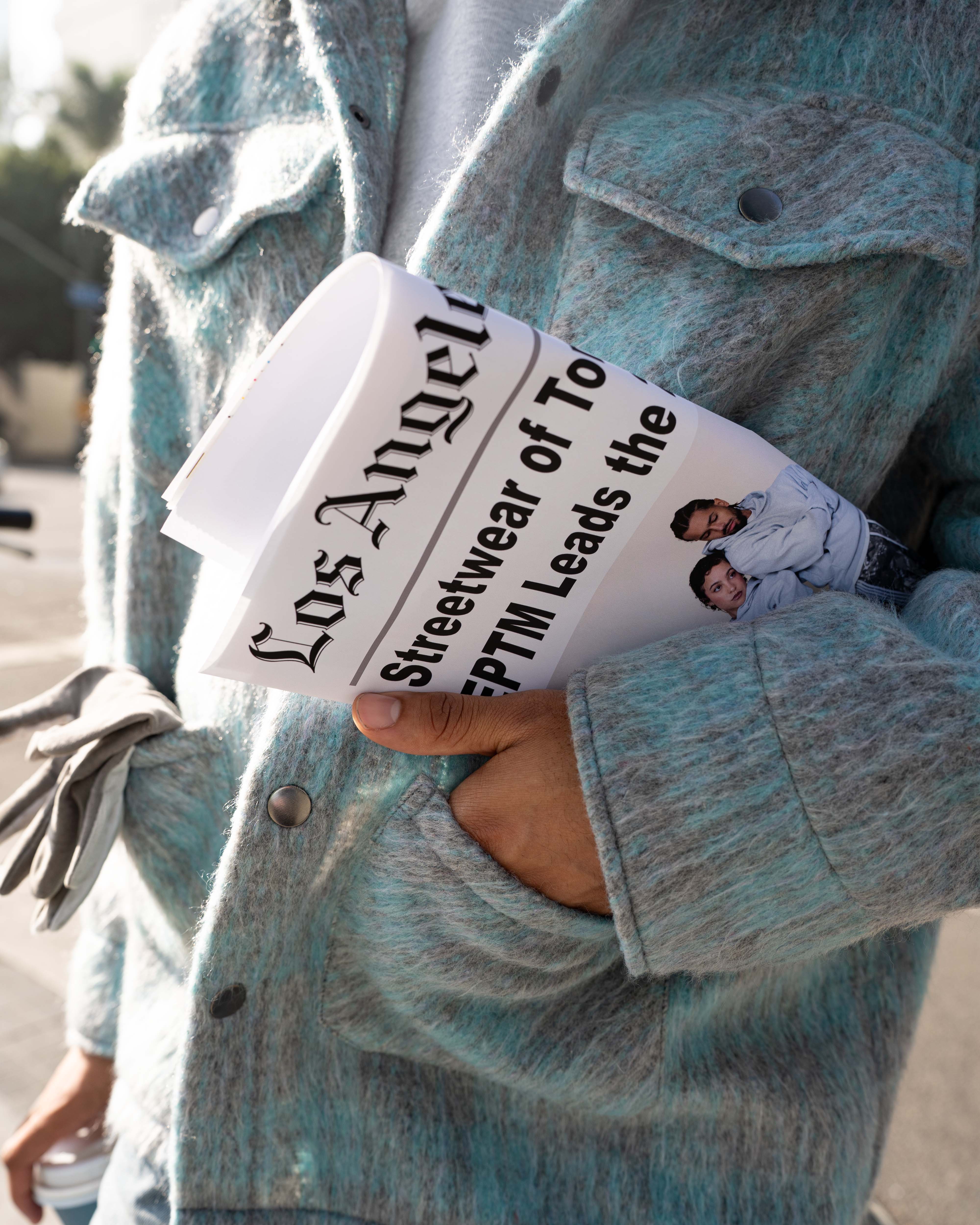 EPTM Mohair Chore Coat - Turquoise