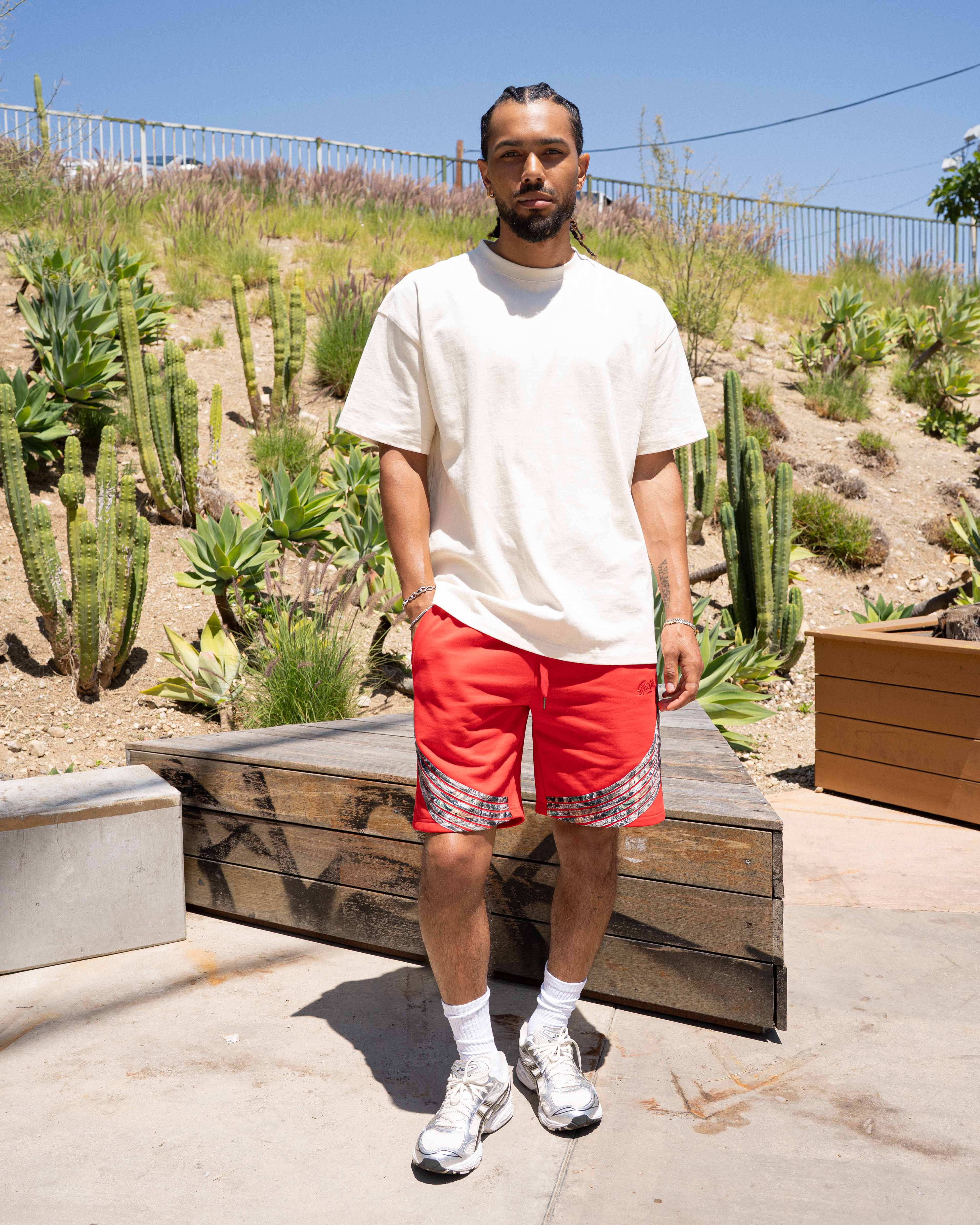 EPTM CAMO HIGHLAND SHORTS - RED