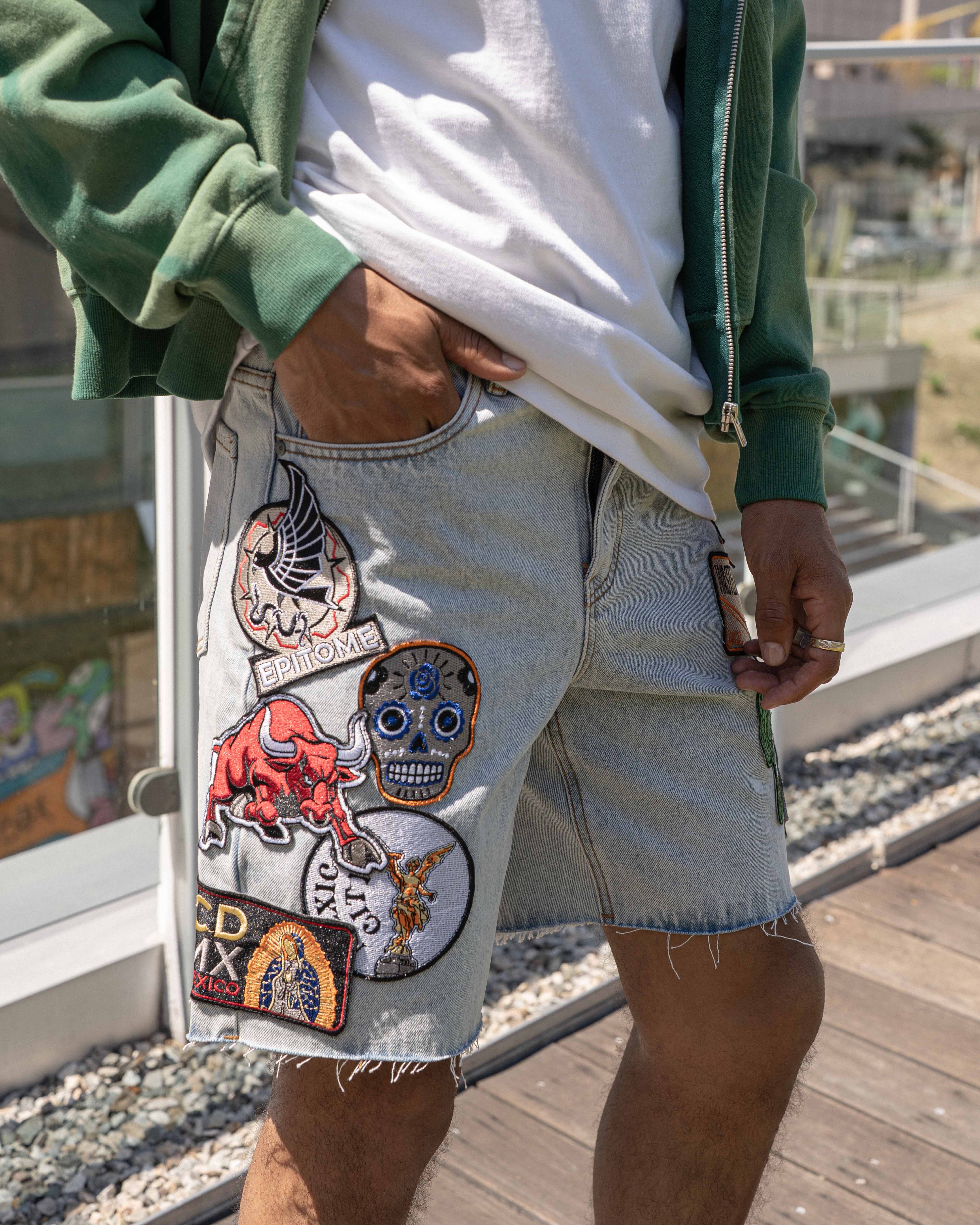 EPTM DIO DENIM SHORTS - BLUE