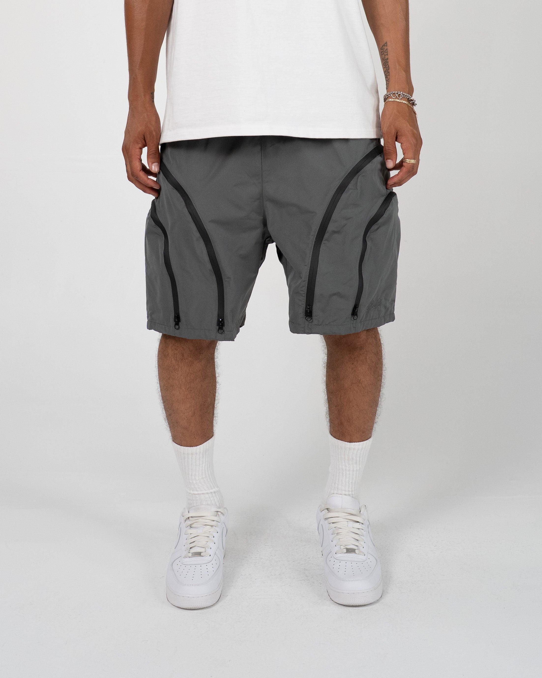 EPTM Double Zip Shorts - Grey