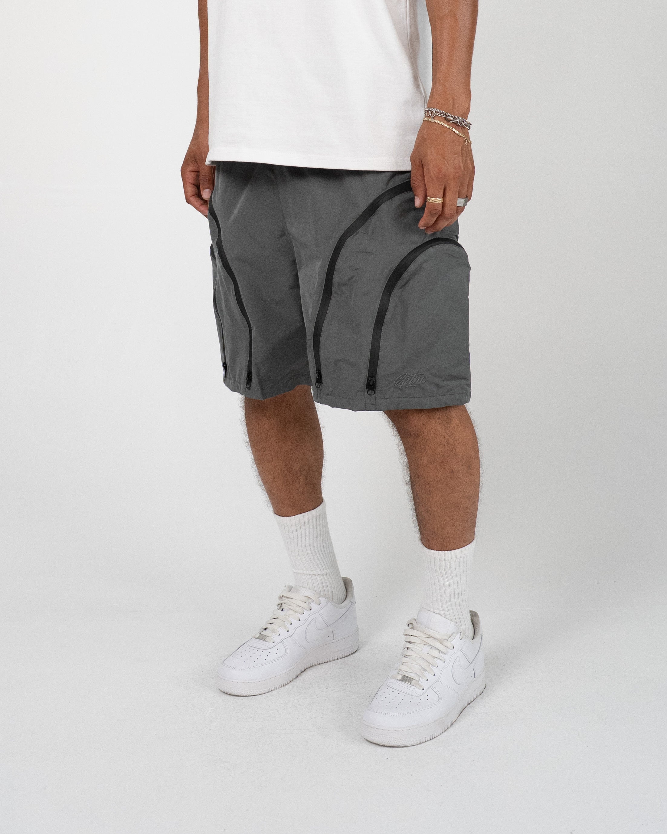 EPTM Double Zip Shorts - Grey