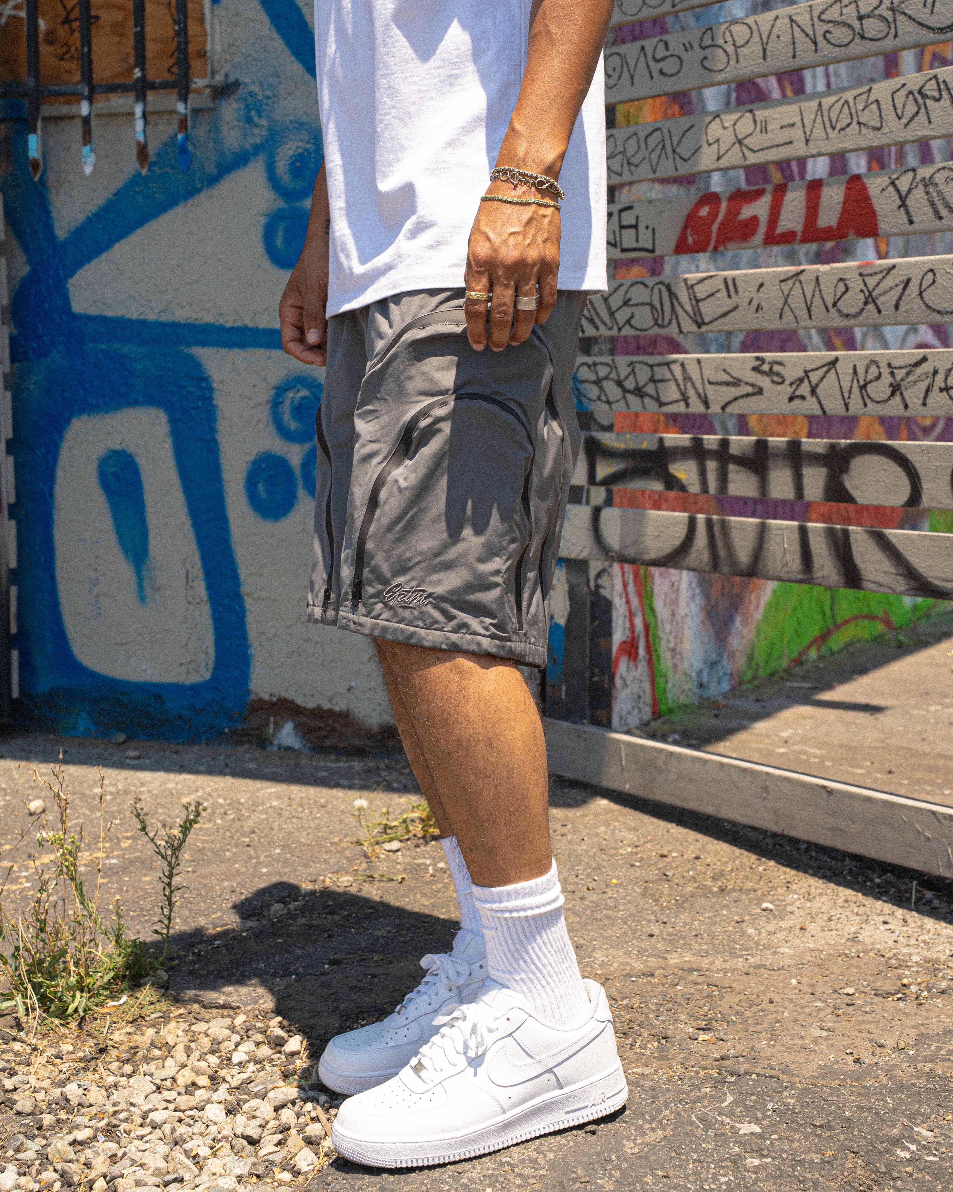 EPTM Double Zip Shorts - Grey