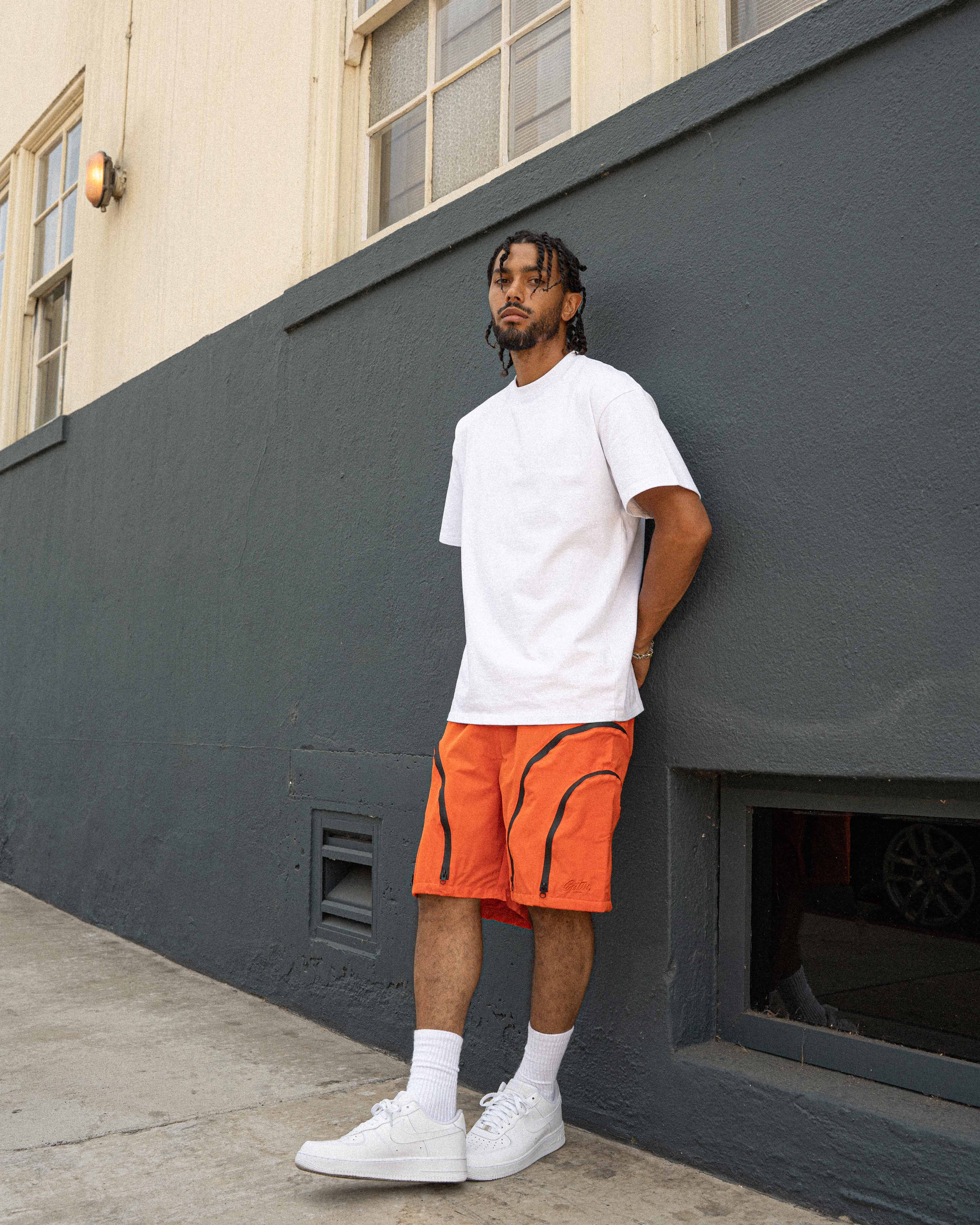EPTM Double Zip Shorts - Orange