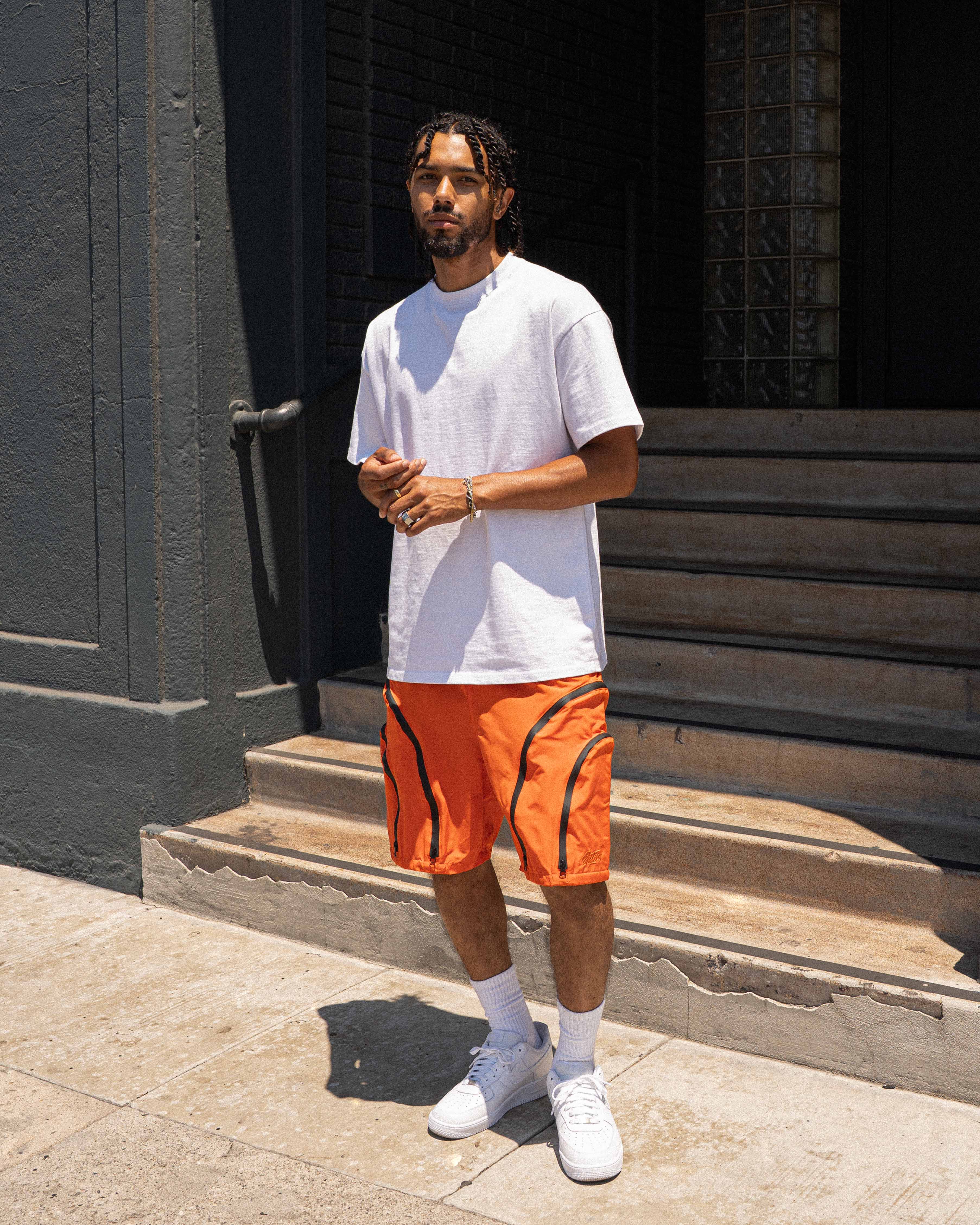 EPTM Double Zip Shorts - Orange