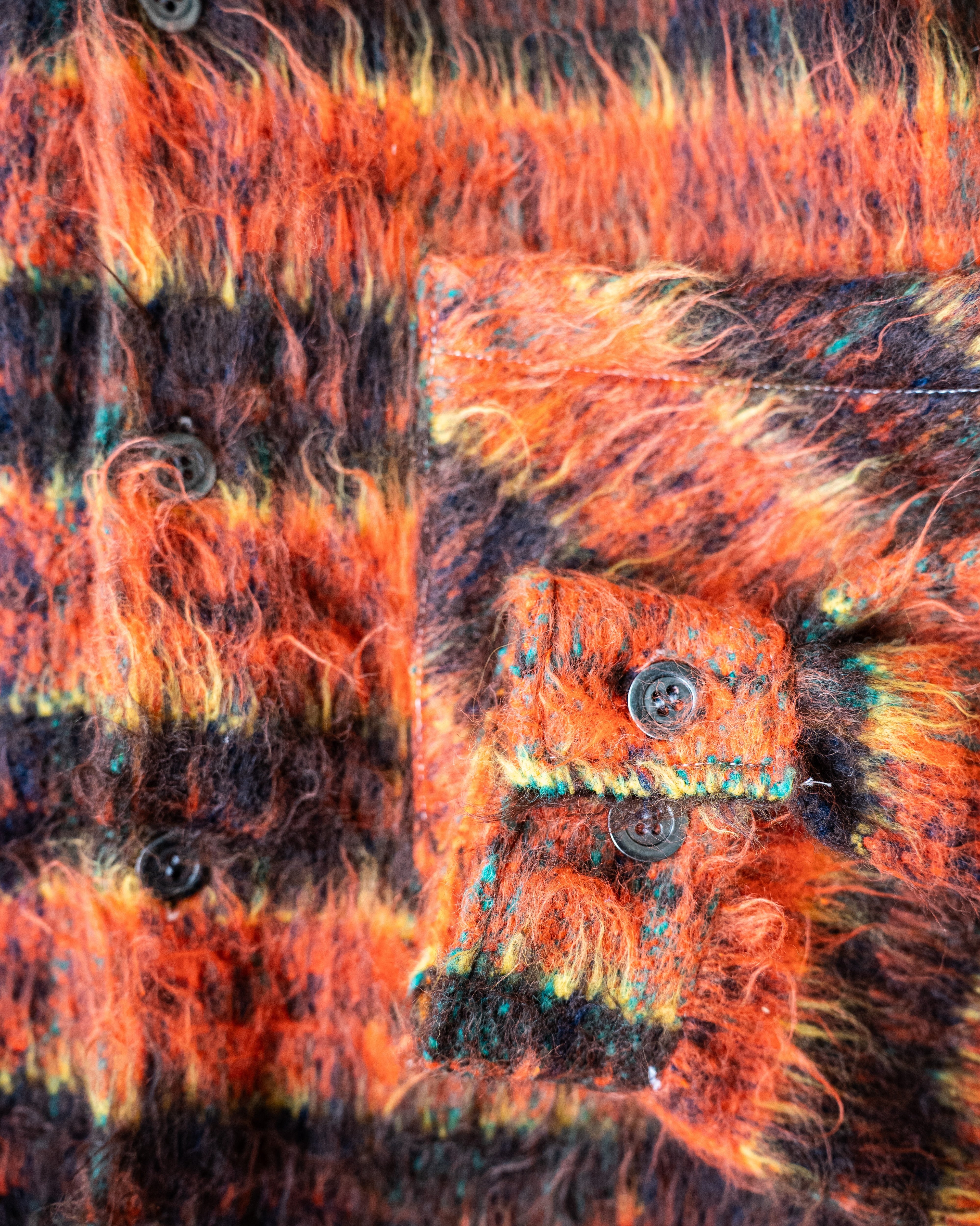 EPTM SIDE SLIT FLANNEL-BLOOD ORANGE