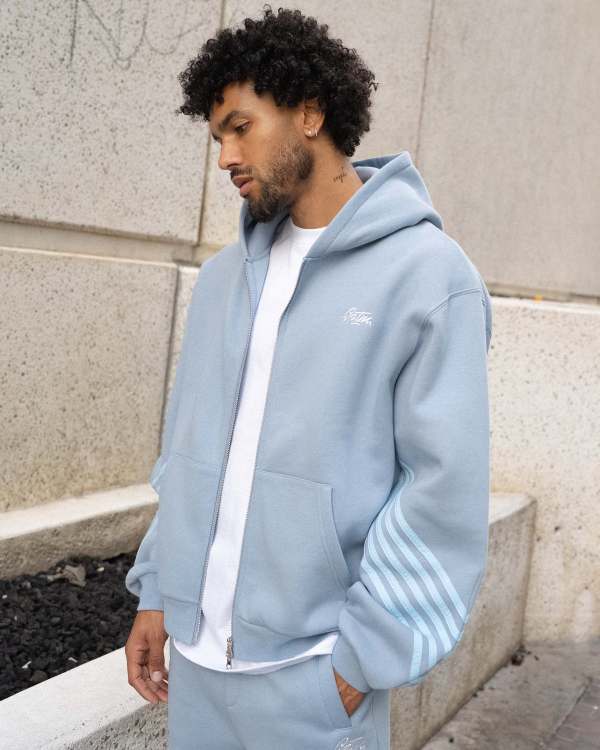 EPTM Highline Zip Up Hoodie - Dusty Blue