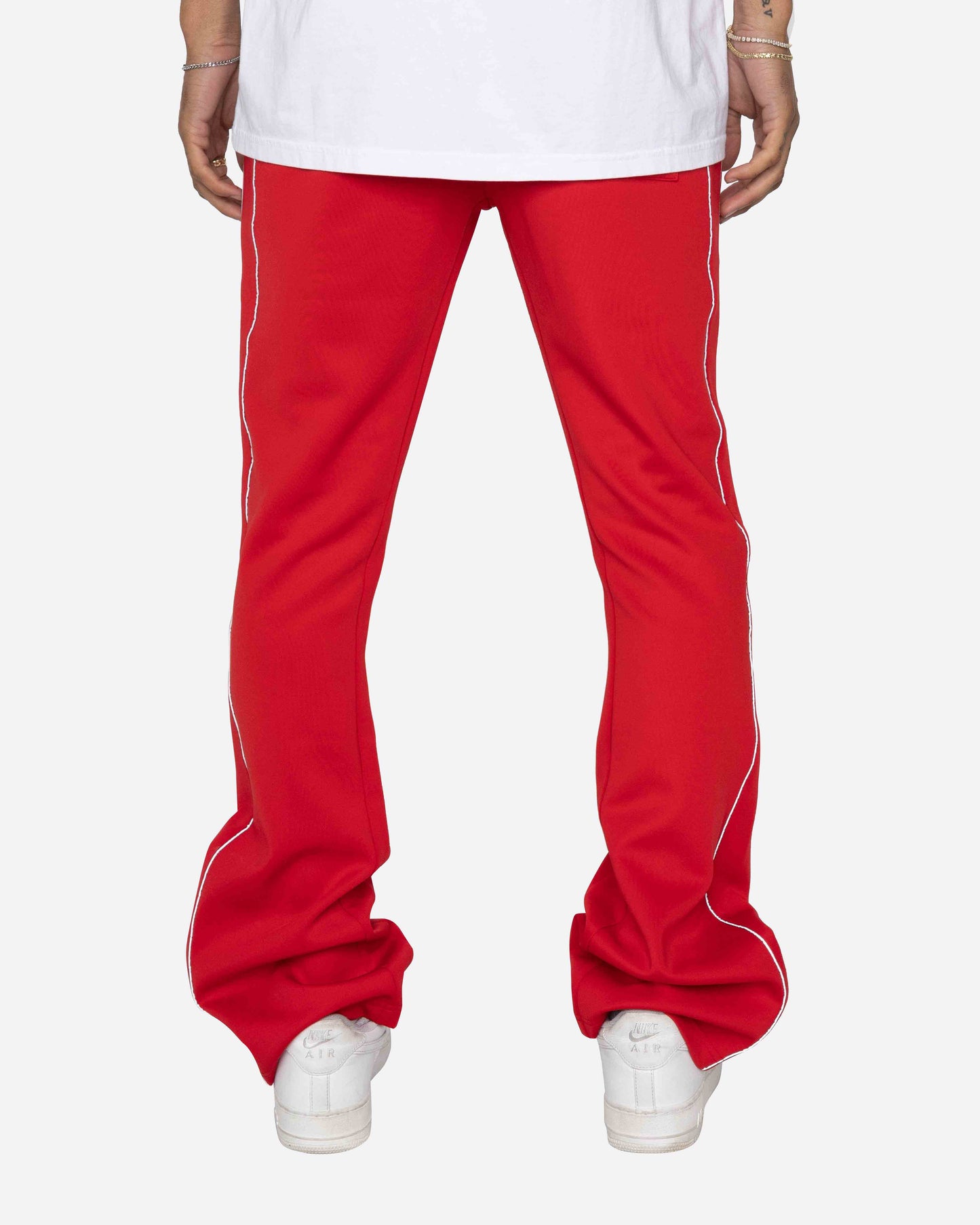 EPTM PIPING FLARED TRACK PANTS-RED