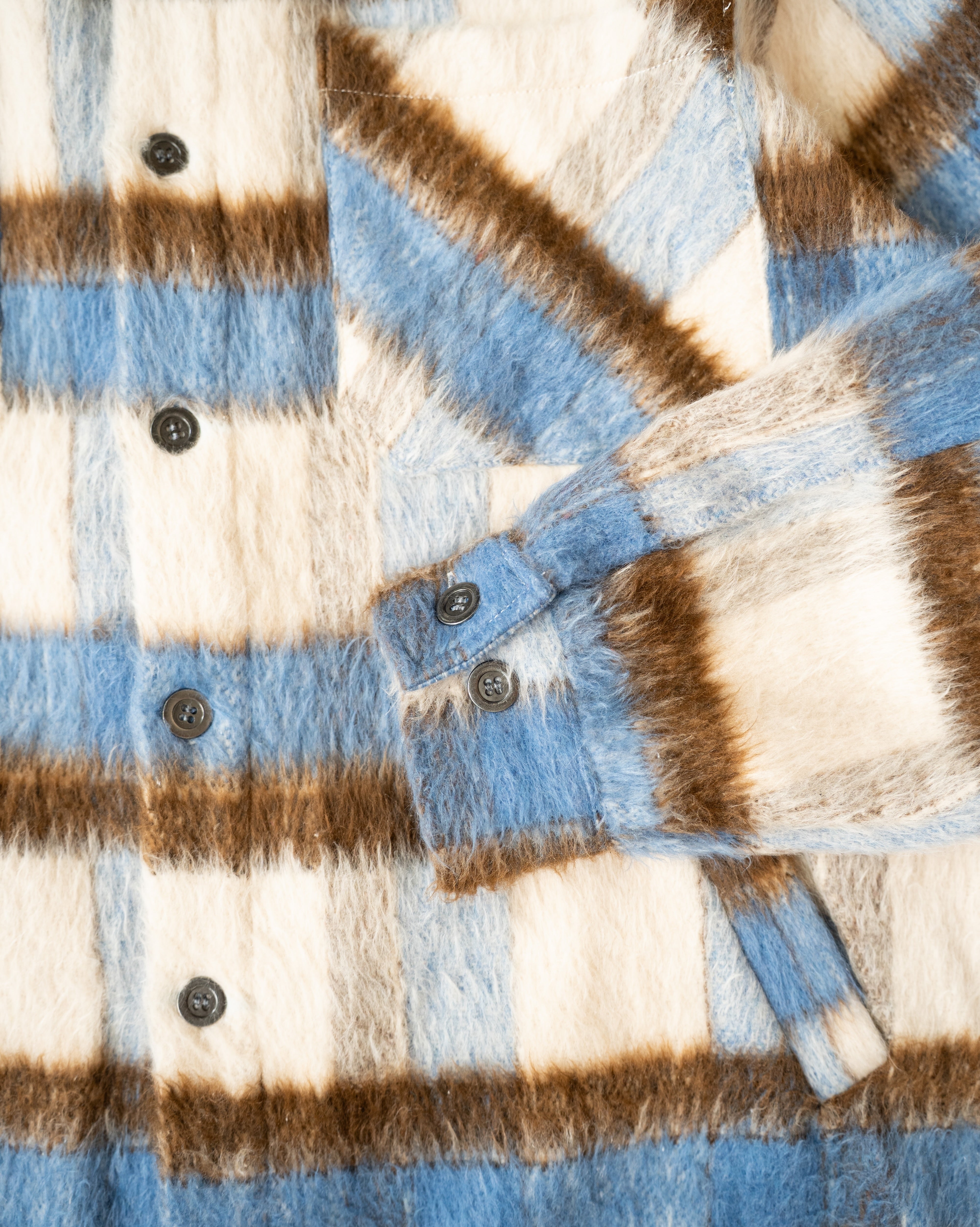 EPTM SIDE SLIT FLANNEL-BLUE/BROWN