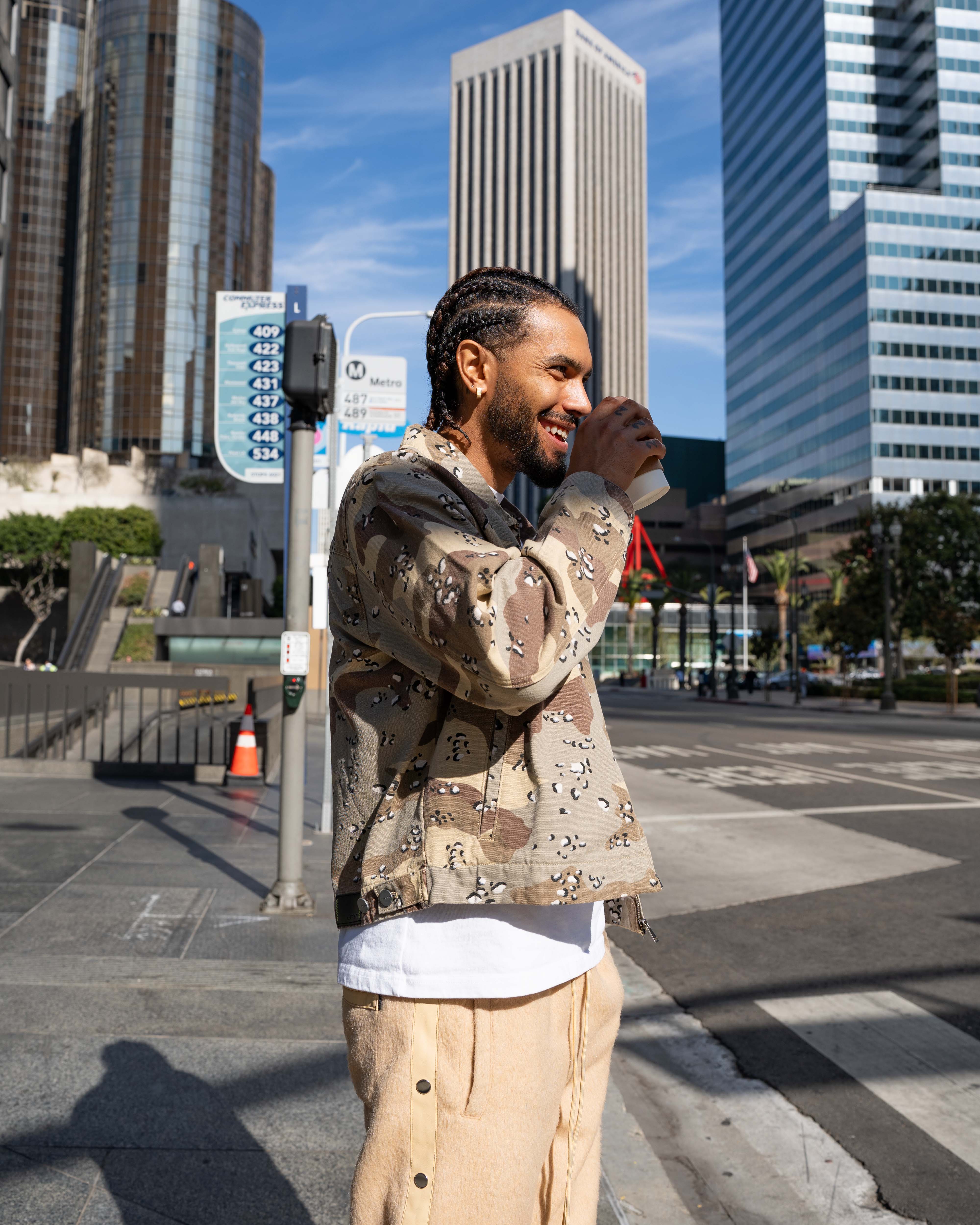 Mohair Snap Pants -Khaki