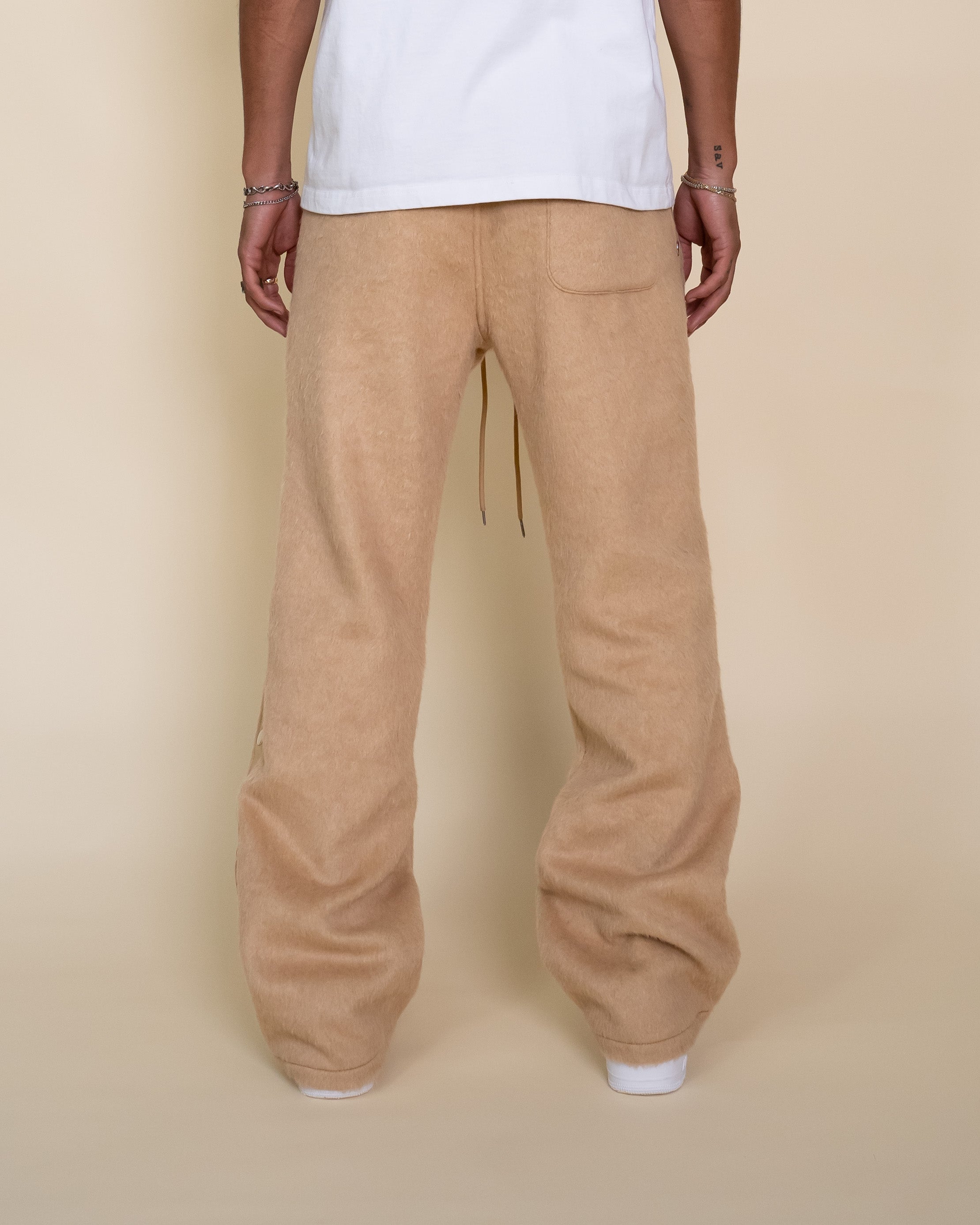 Mohair Snap Pants -Khaki