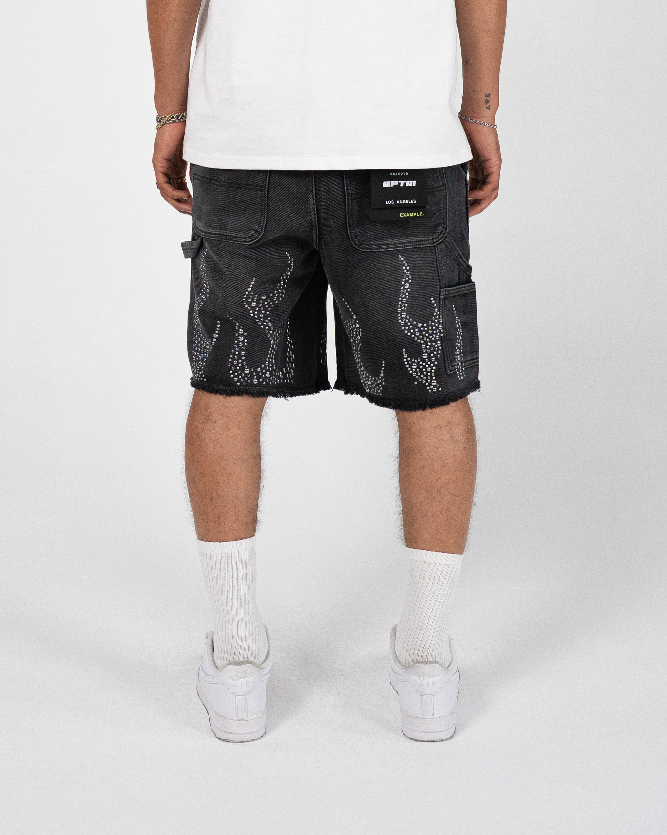 EPTM Metal Flame Jorts - Black