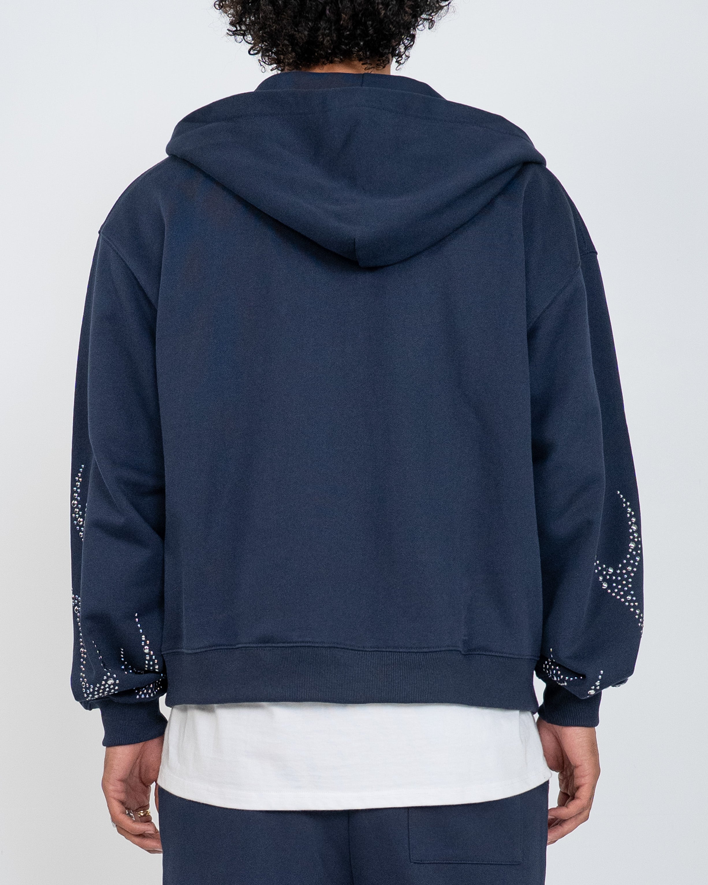 EPTM Metal Flame Zip Up Hoodie - Navy