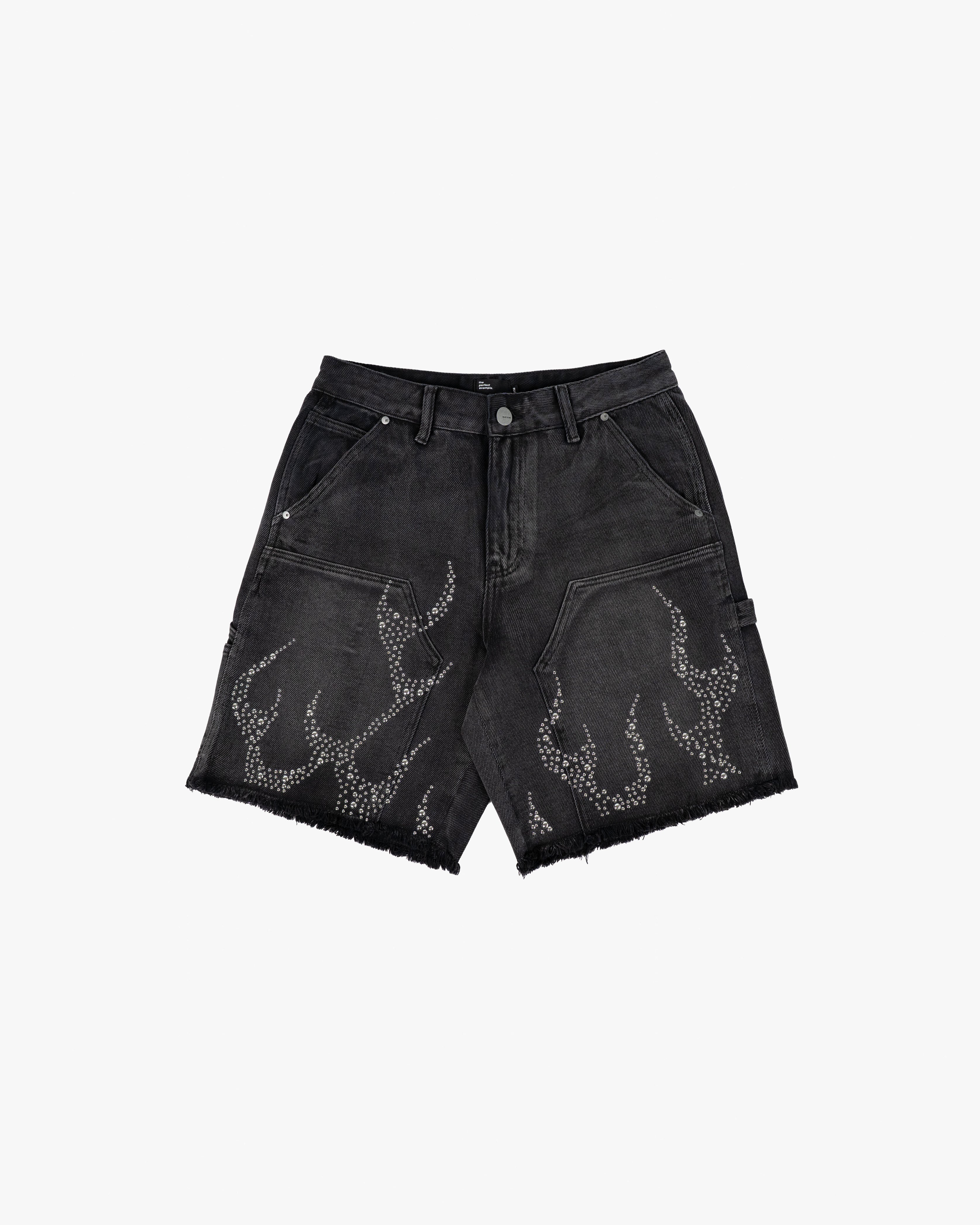 EPTM Metal Flame Jorts - Black