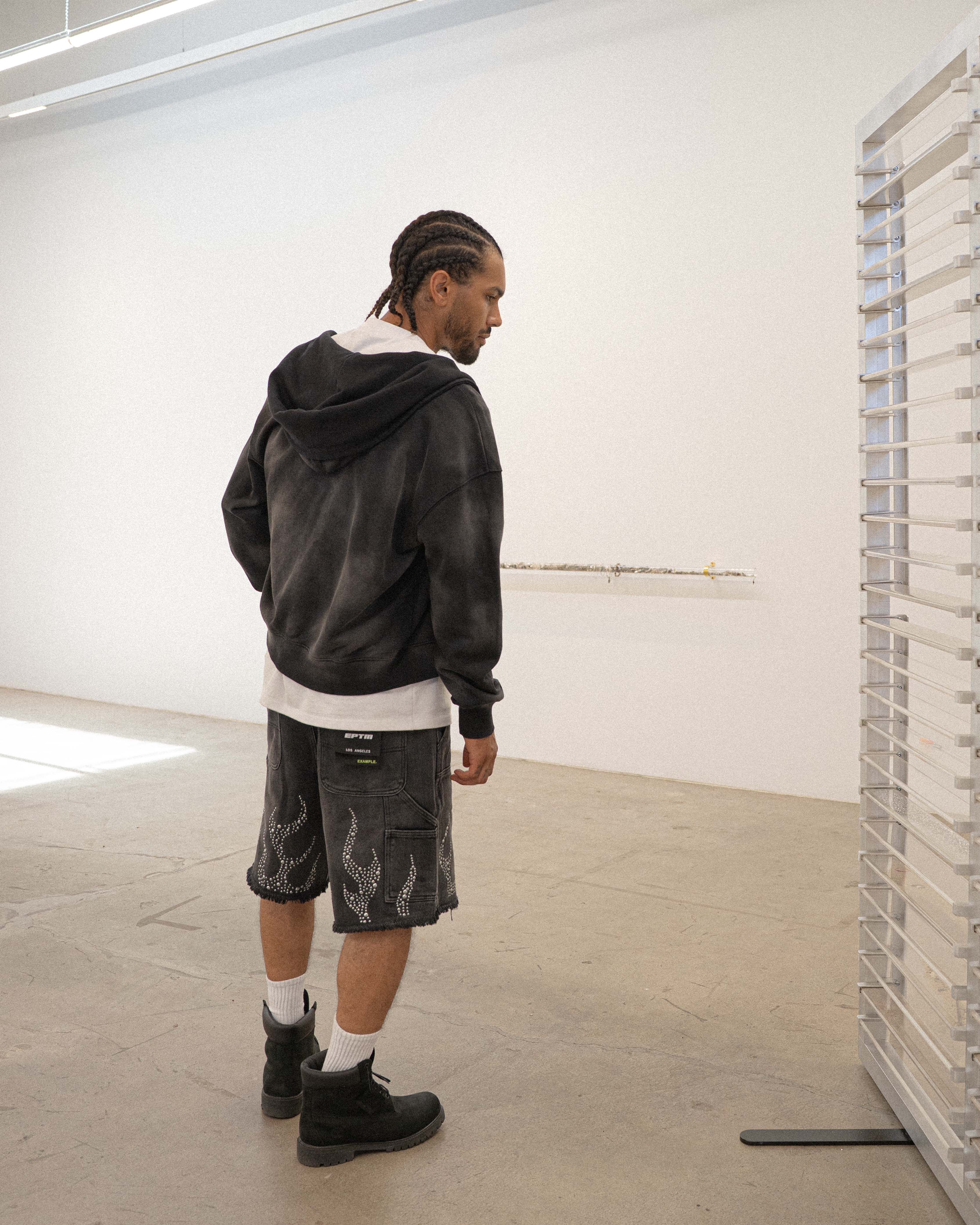 EPTM Metal Flame Jorts - Black
