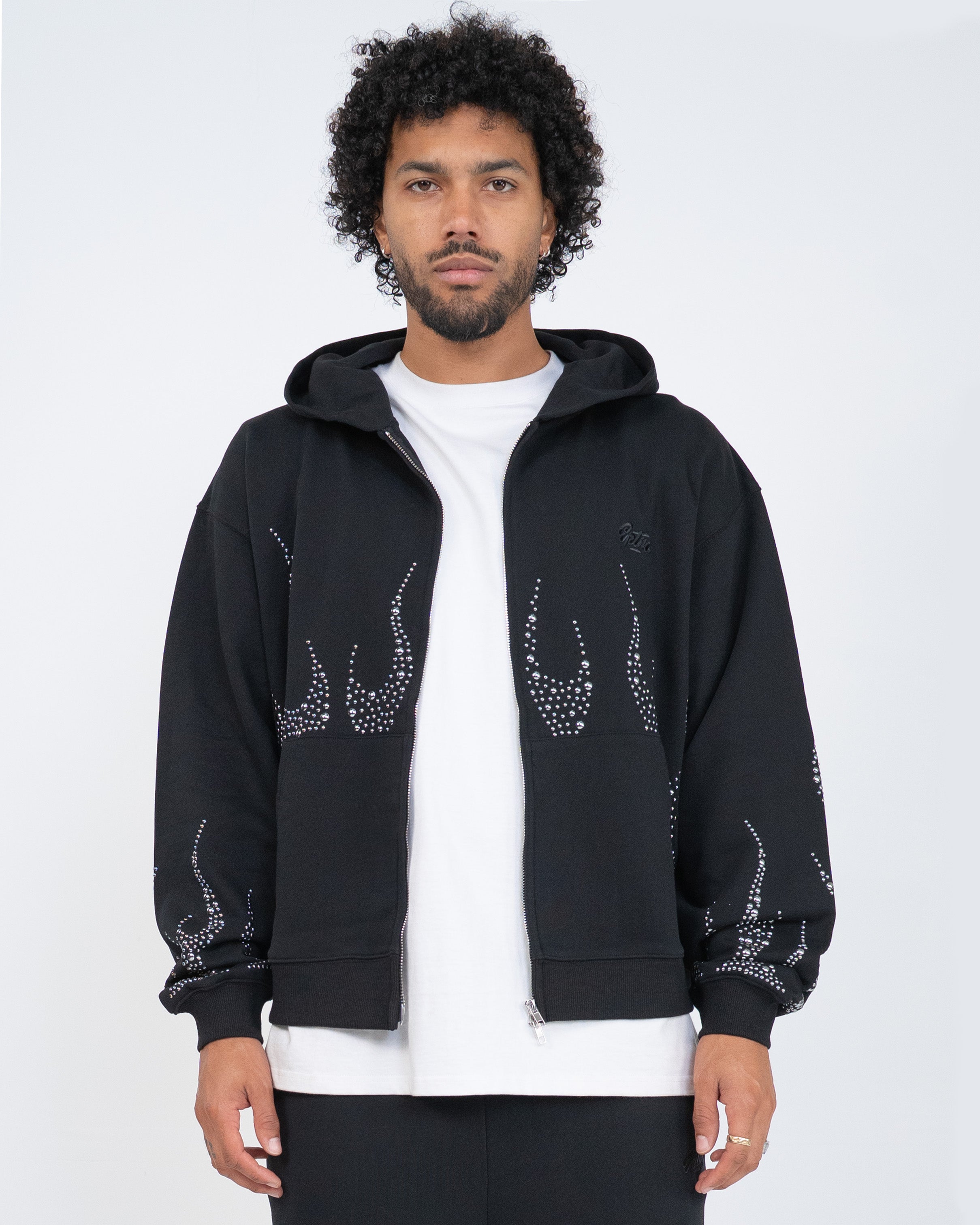 EPTM Metal Flame Zip Up Hoodie - Black