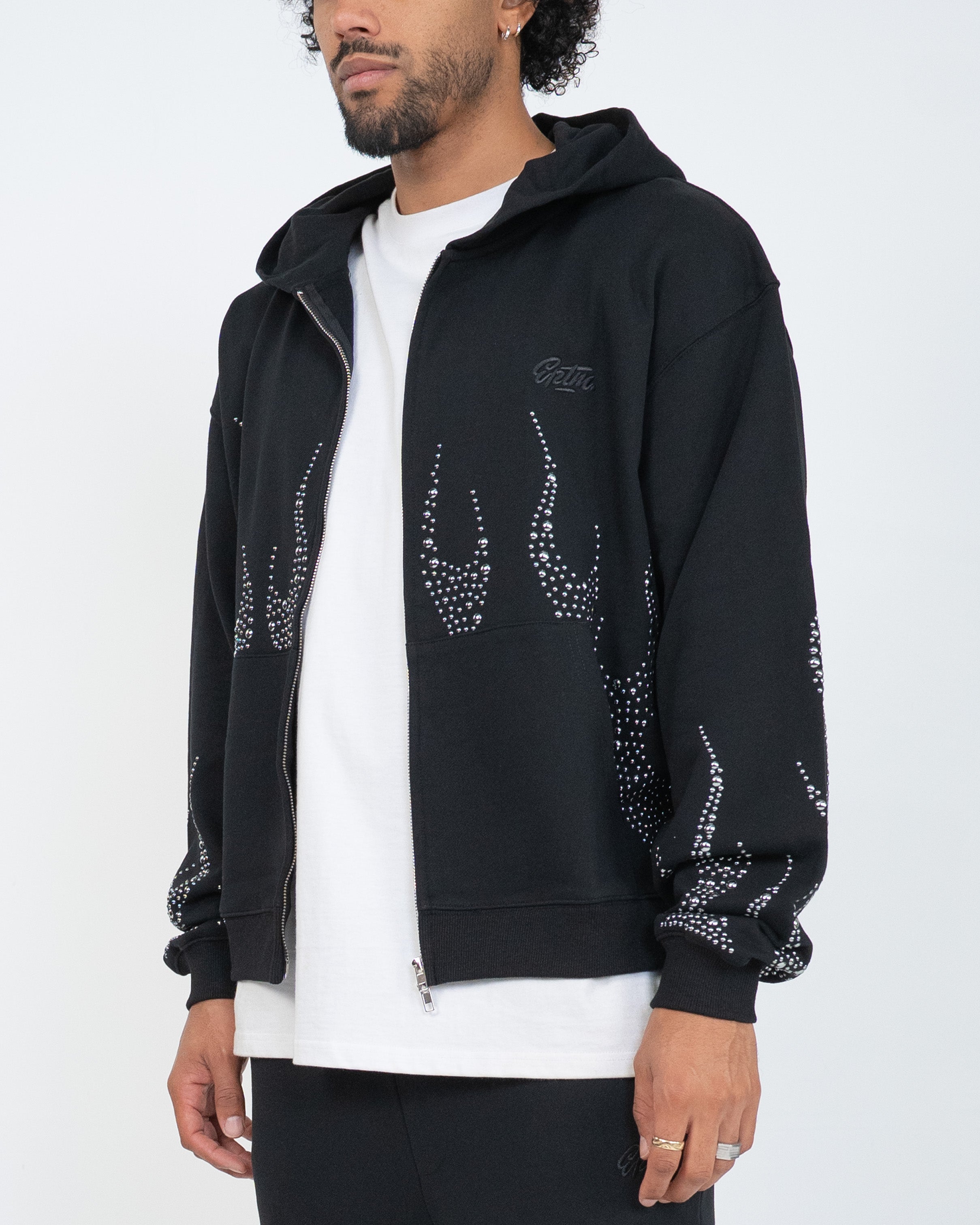 EPTM Metal Flame Zip Up Hoodie - Black
