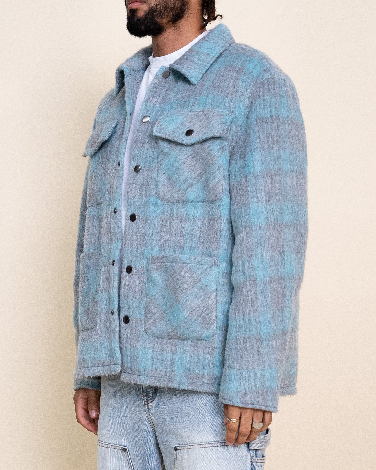 EPTM Mohair Chore Coat - Turquoise