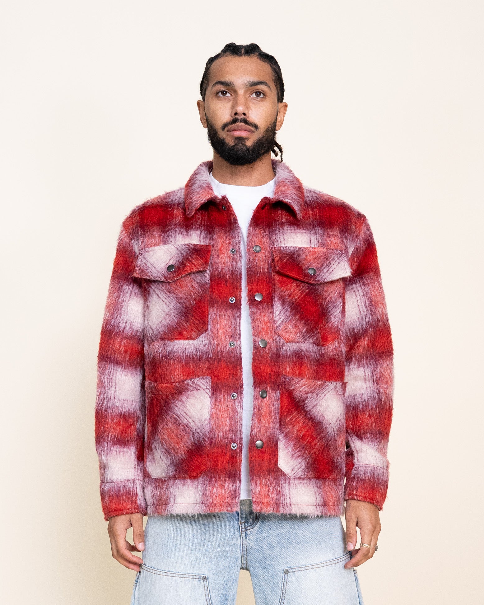 EPTM Mohair Chore Coat - Red