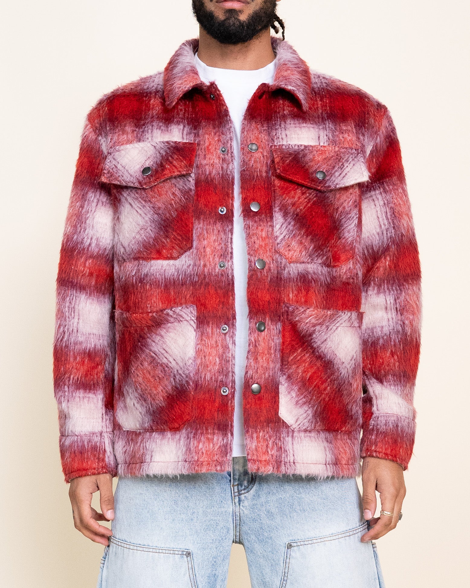 EPTM Mohair Chore Coat - Red