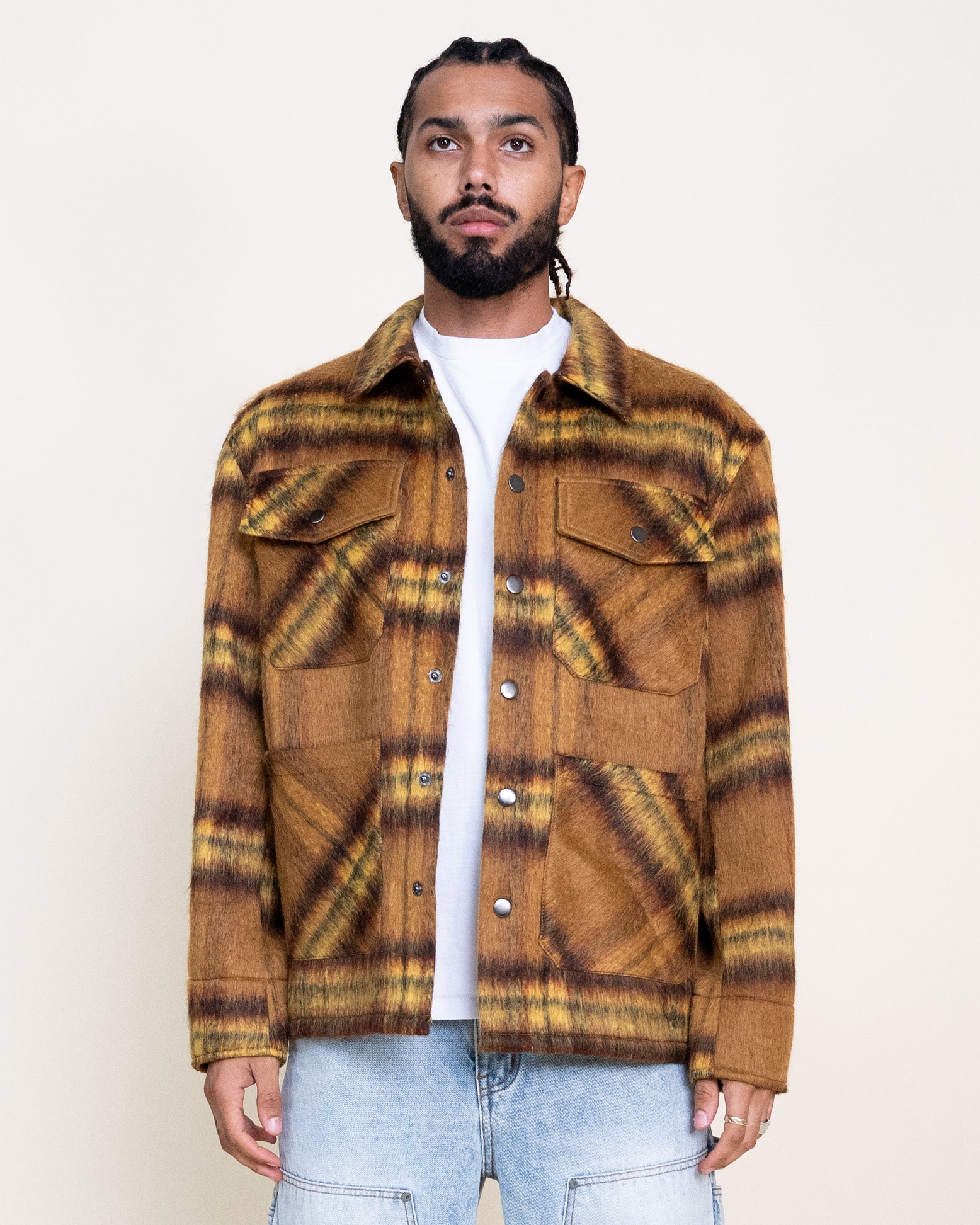 EPTM Mohair Chore Coat - Mustard