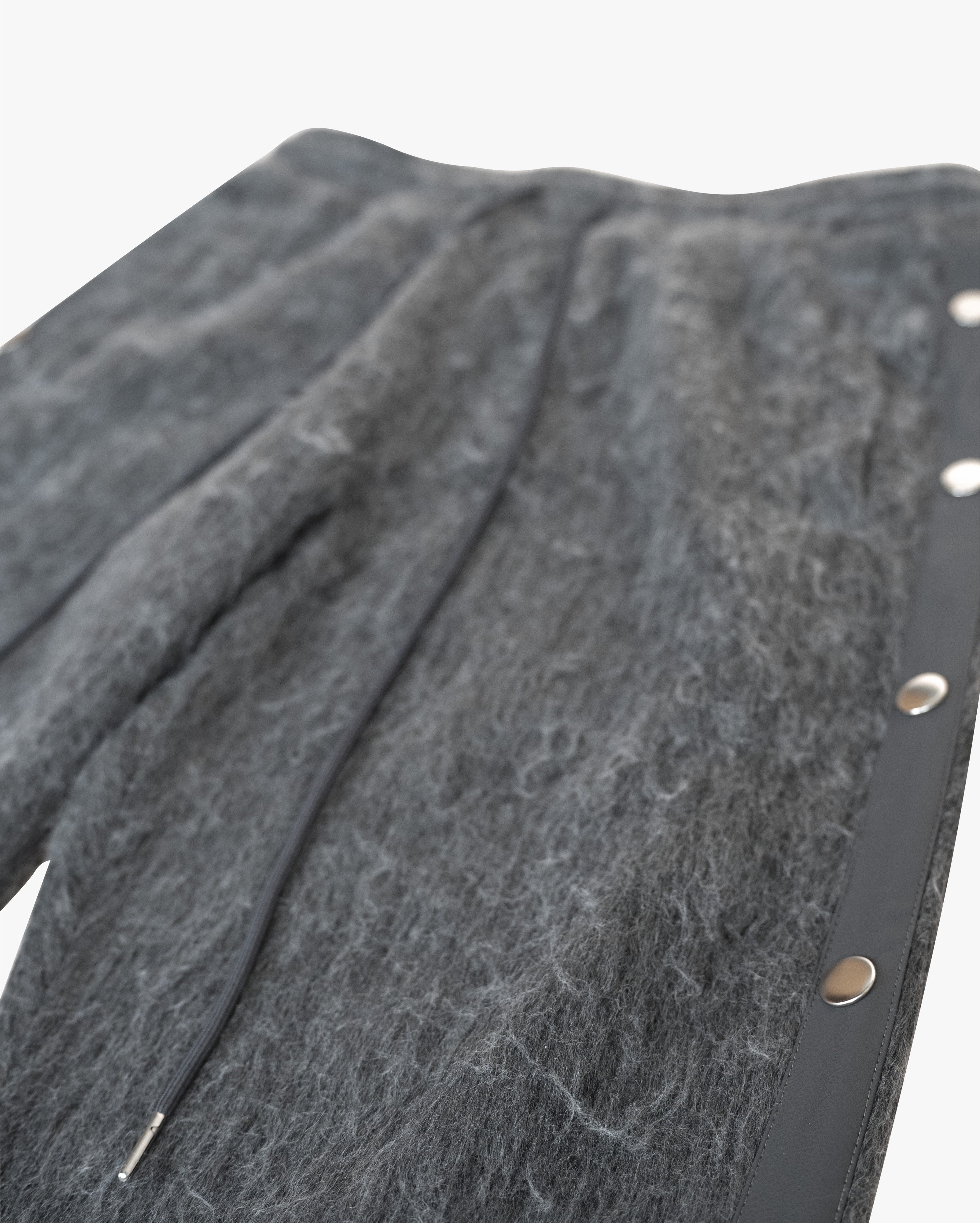 Mohair Snap Pants - Charcoal