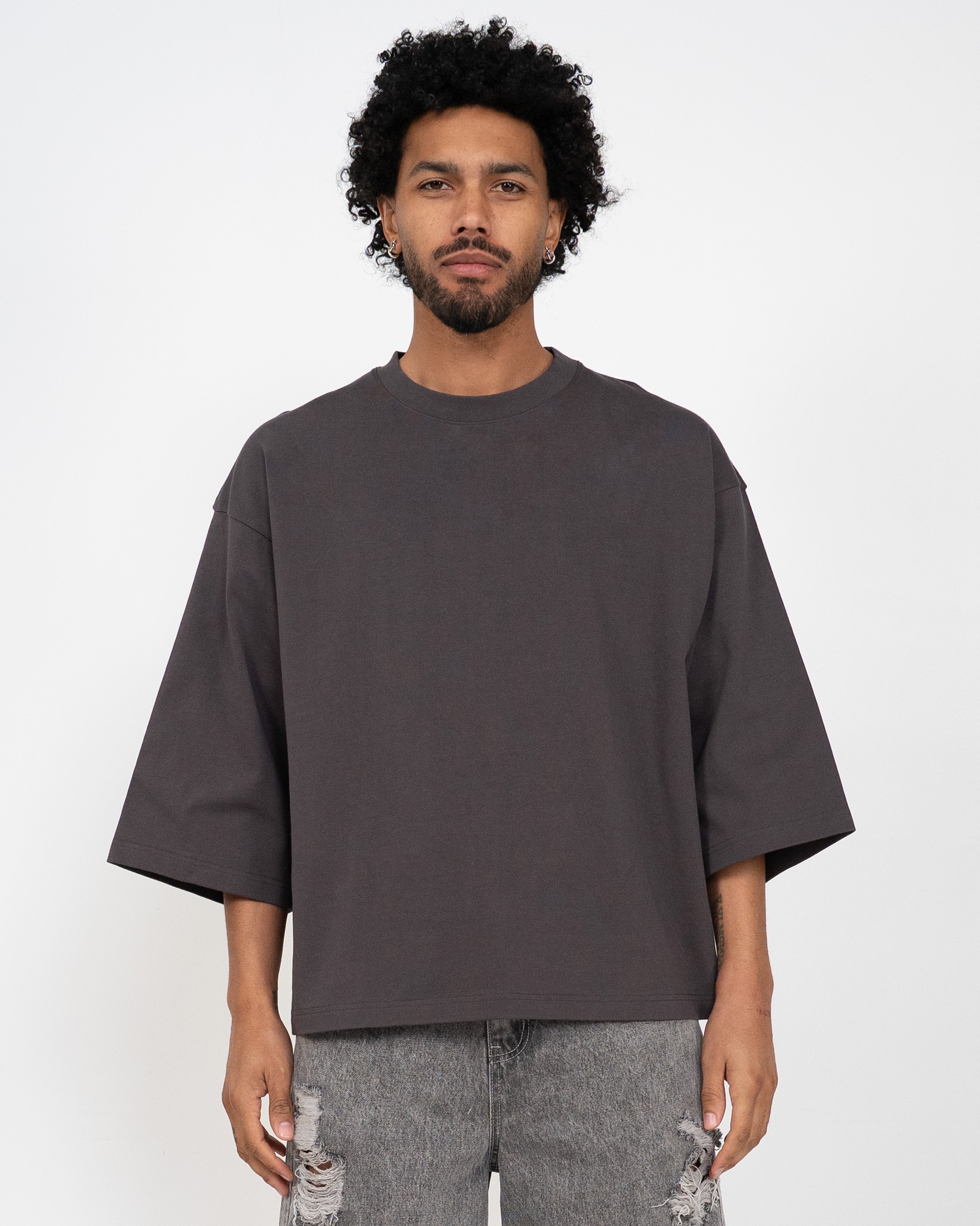 EPTM Perfect Quarter Sleeve Tee - Charcoal
