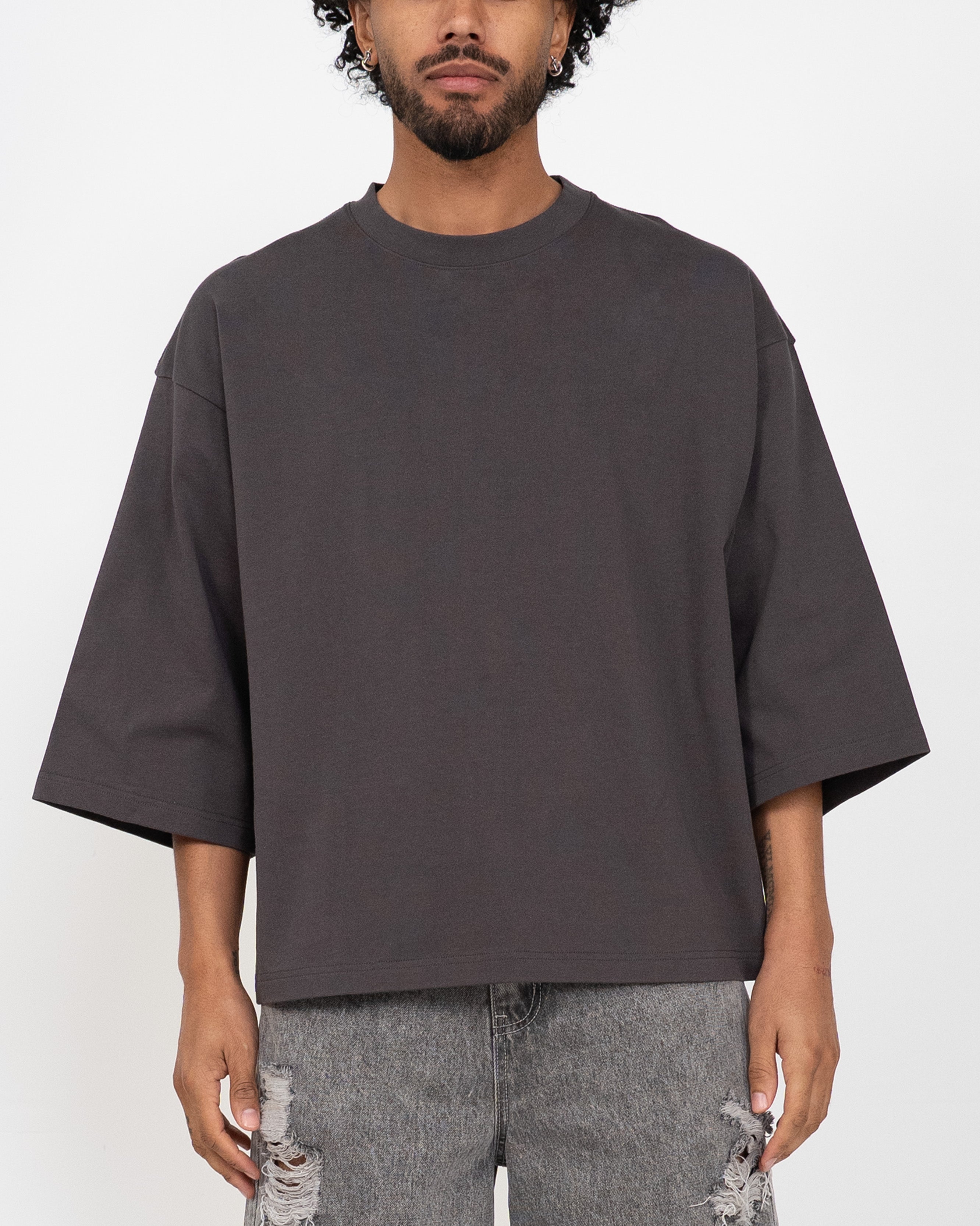 EPTM Perfect Quarter Sleeve Tee - Charcoal