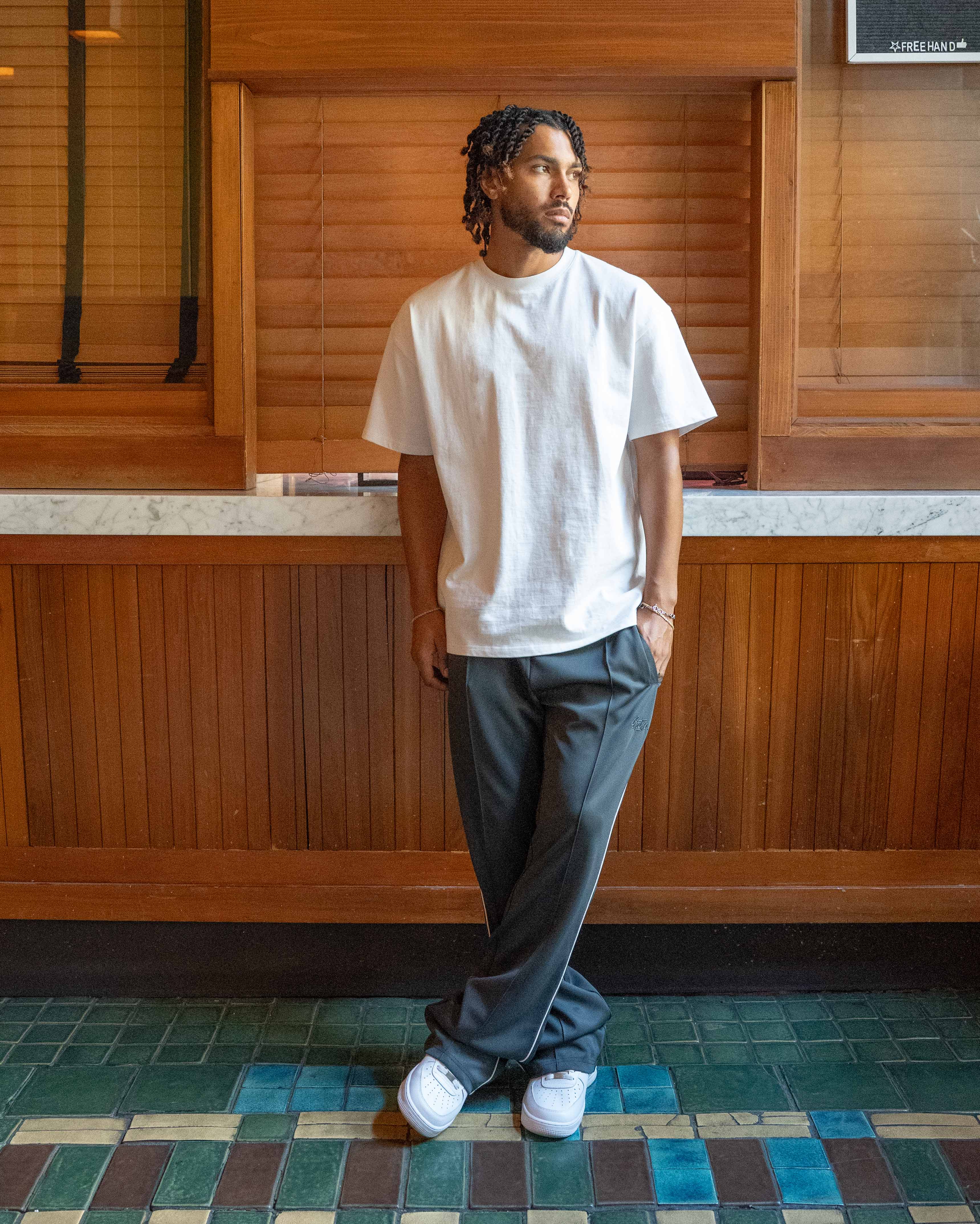 Perfect Piping Track Pants - Charcoal