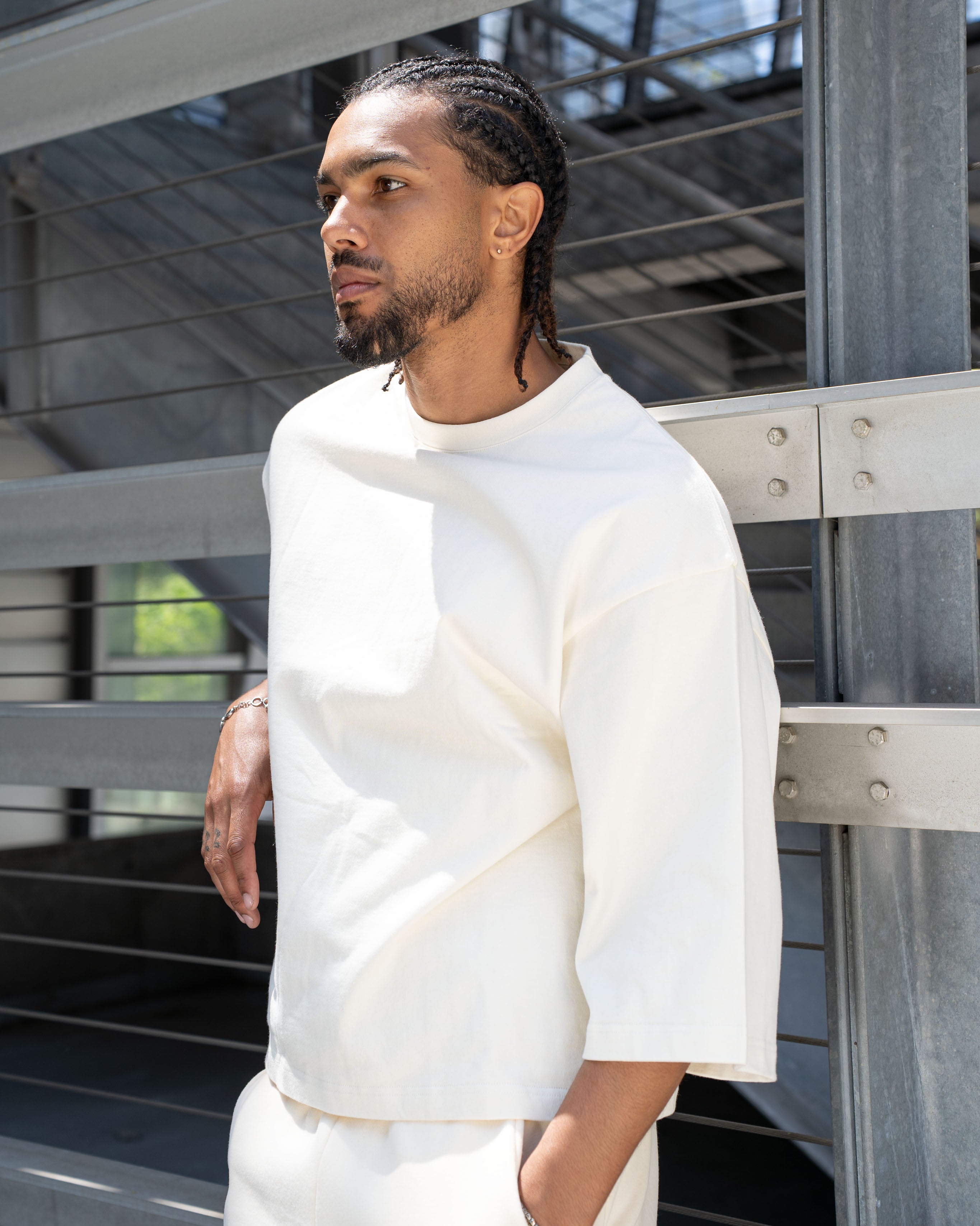 EPTM Perfect Quarter Sleeve Tee - Cream