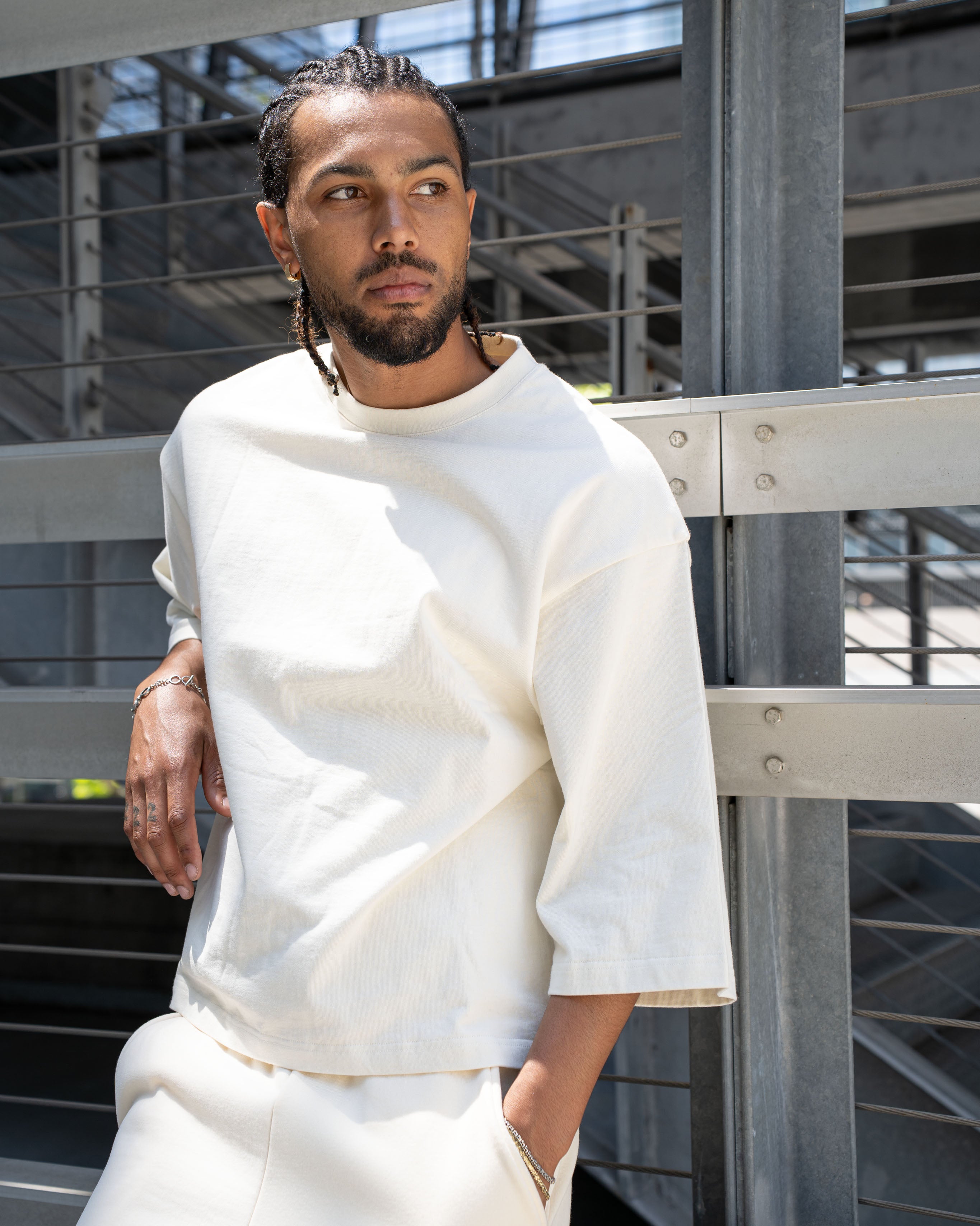 EPTM Perfect Quarter Sleeve Tee - Cream