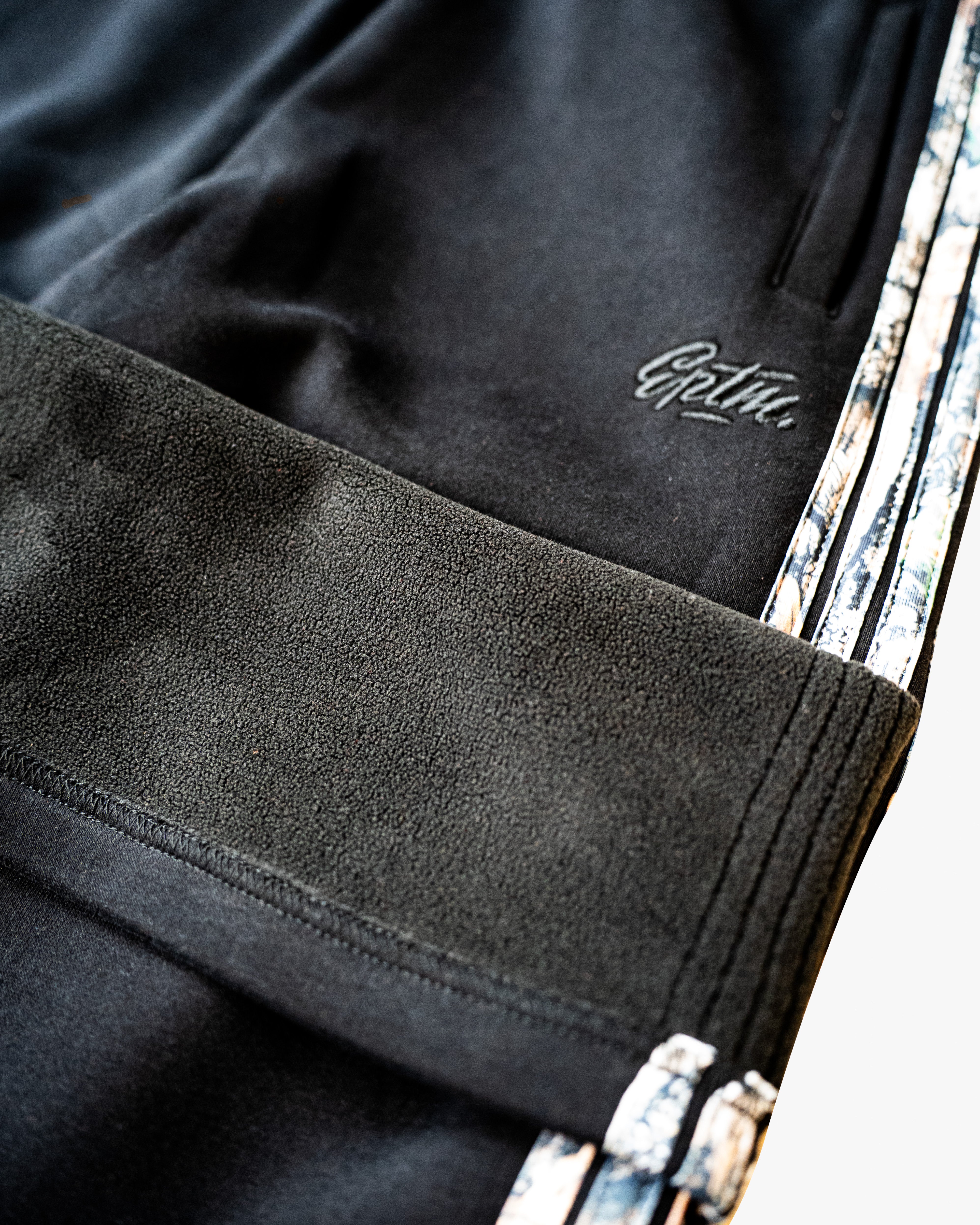 Real Camo Striped Baggy Pants - Black