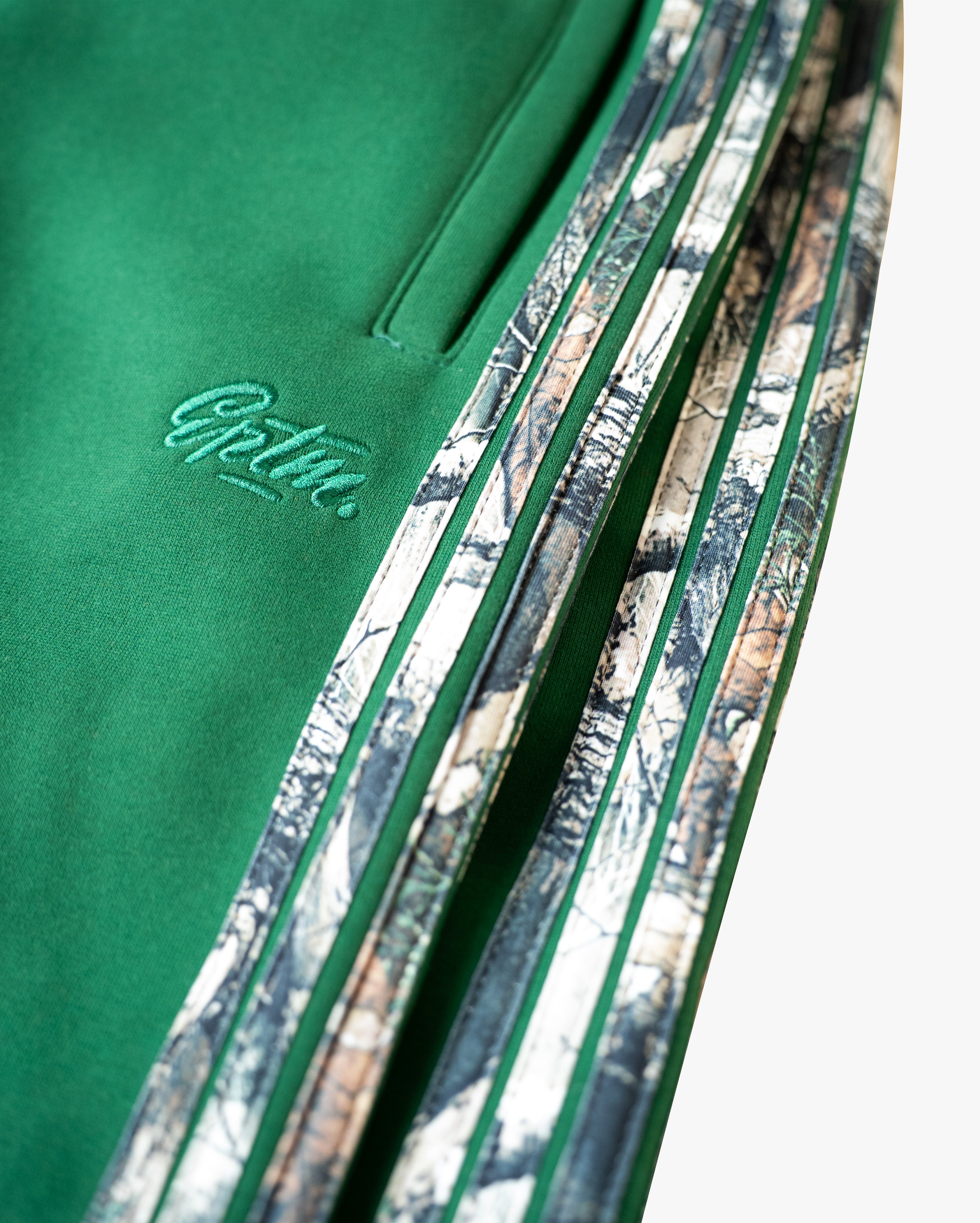 Real Camo Striped Baggy Pants - Hunter Green
