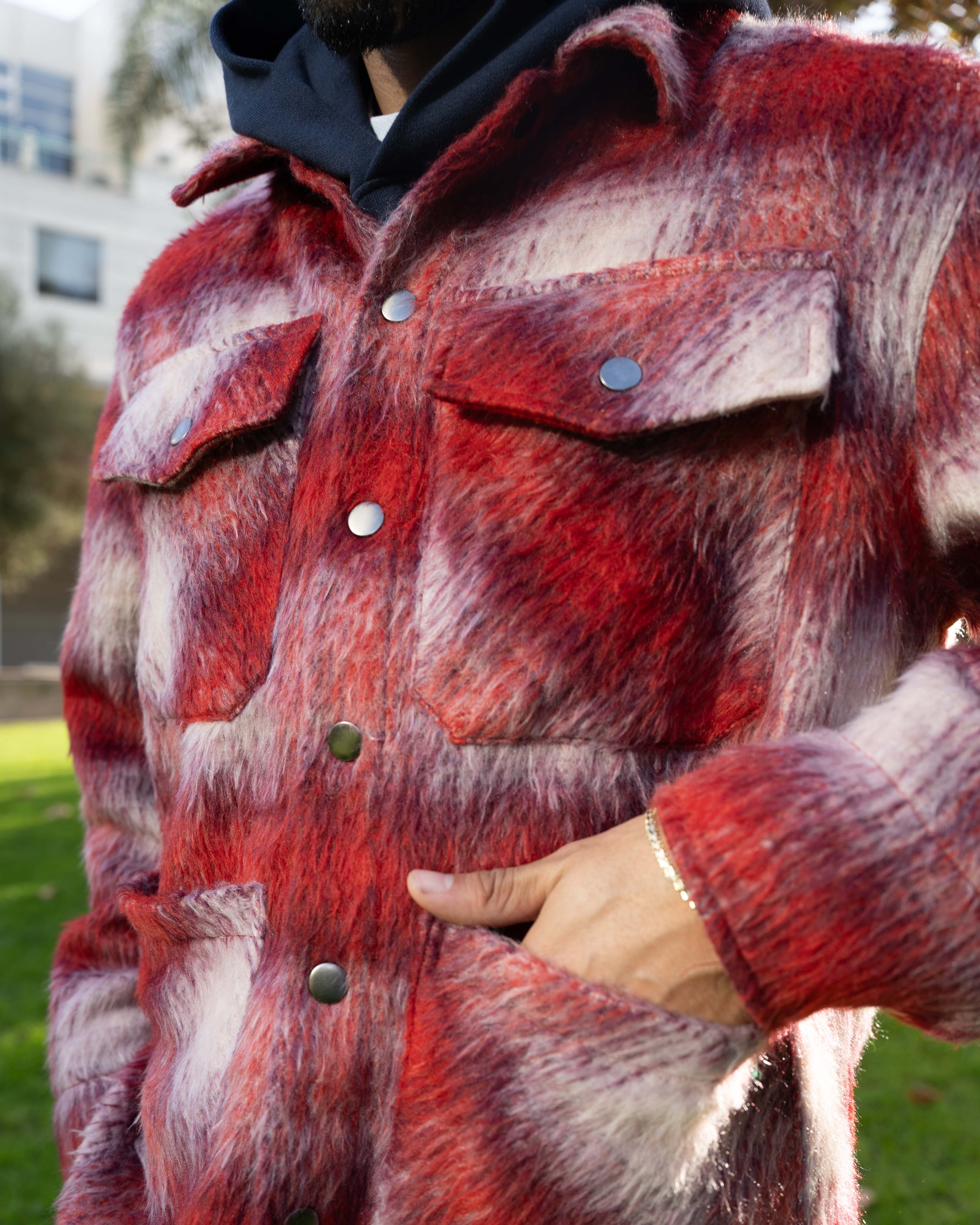 EPTM Mohair Chore Coat - Red