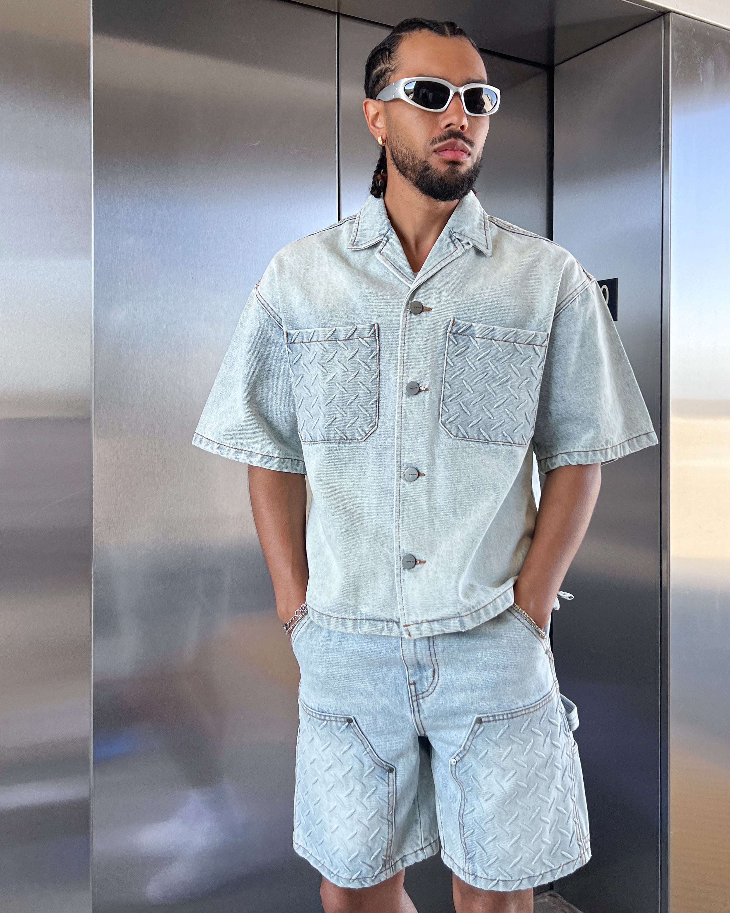 EPTM STEELER DENIM SHIRT - BLUE