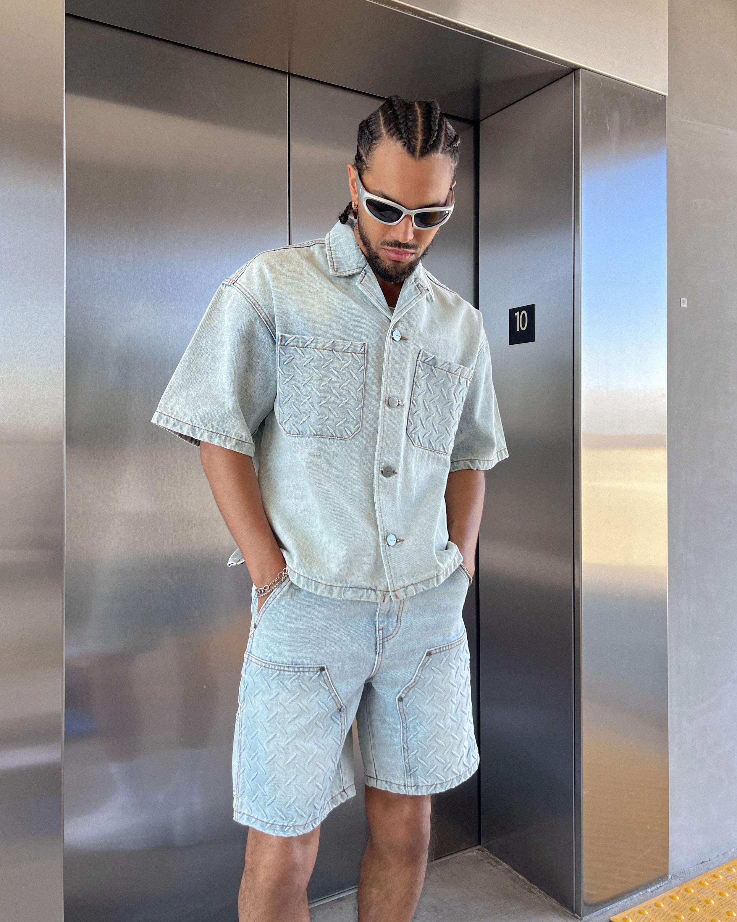 EPTM STEELER DENIM SHIRT - BLUE