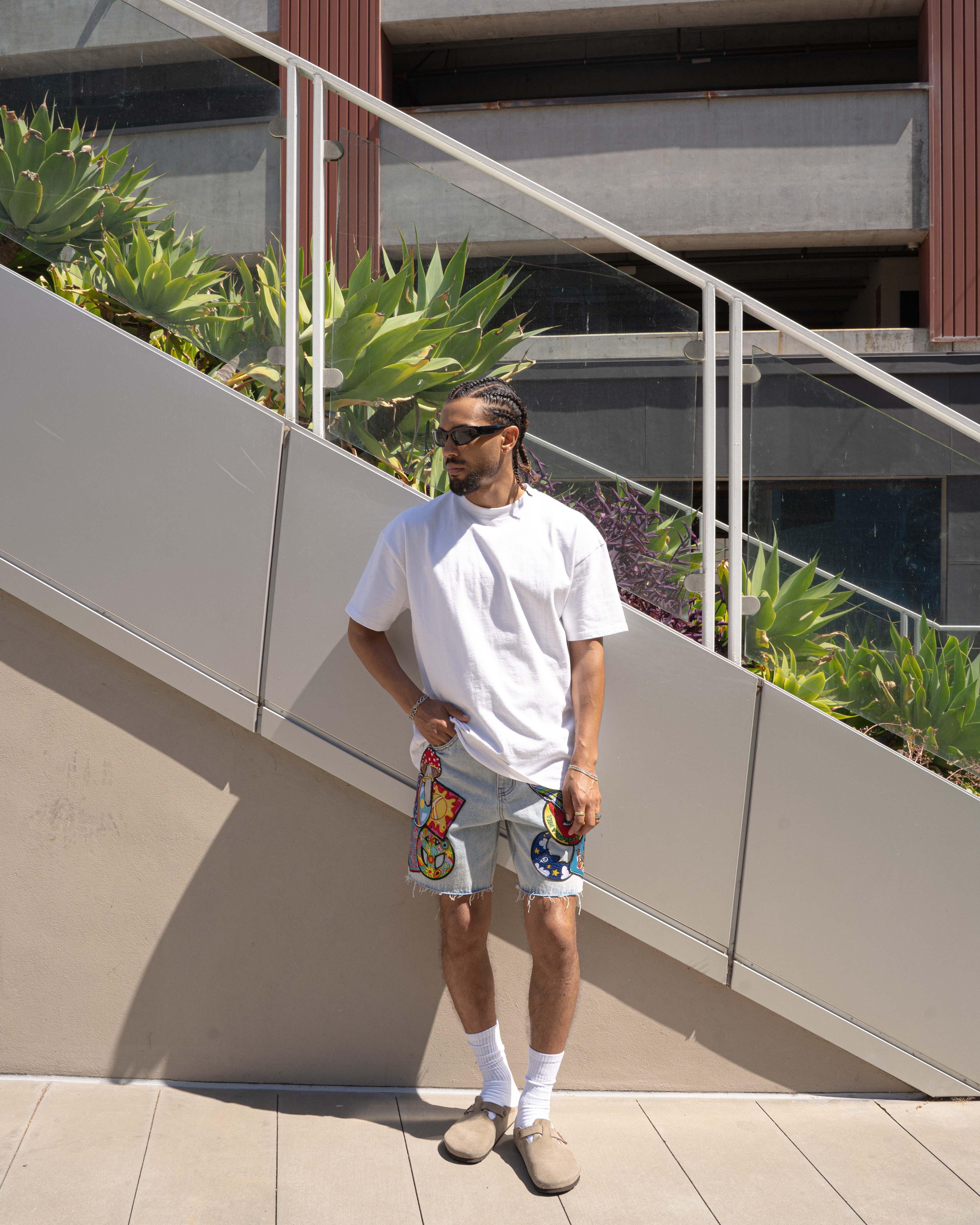 EPTM TRIPPY DENIM SHORTS - BLUE