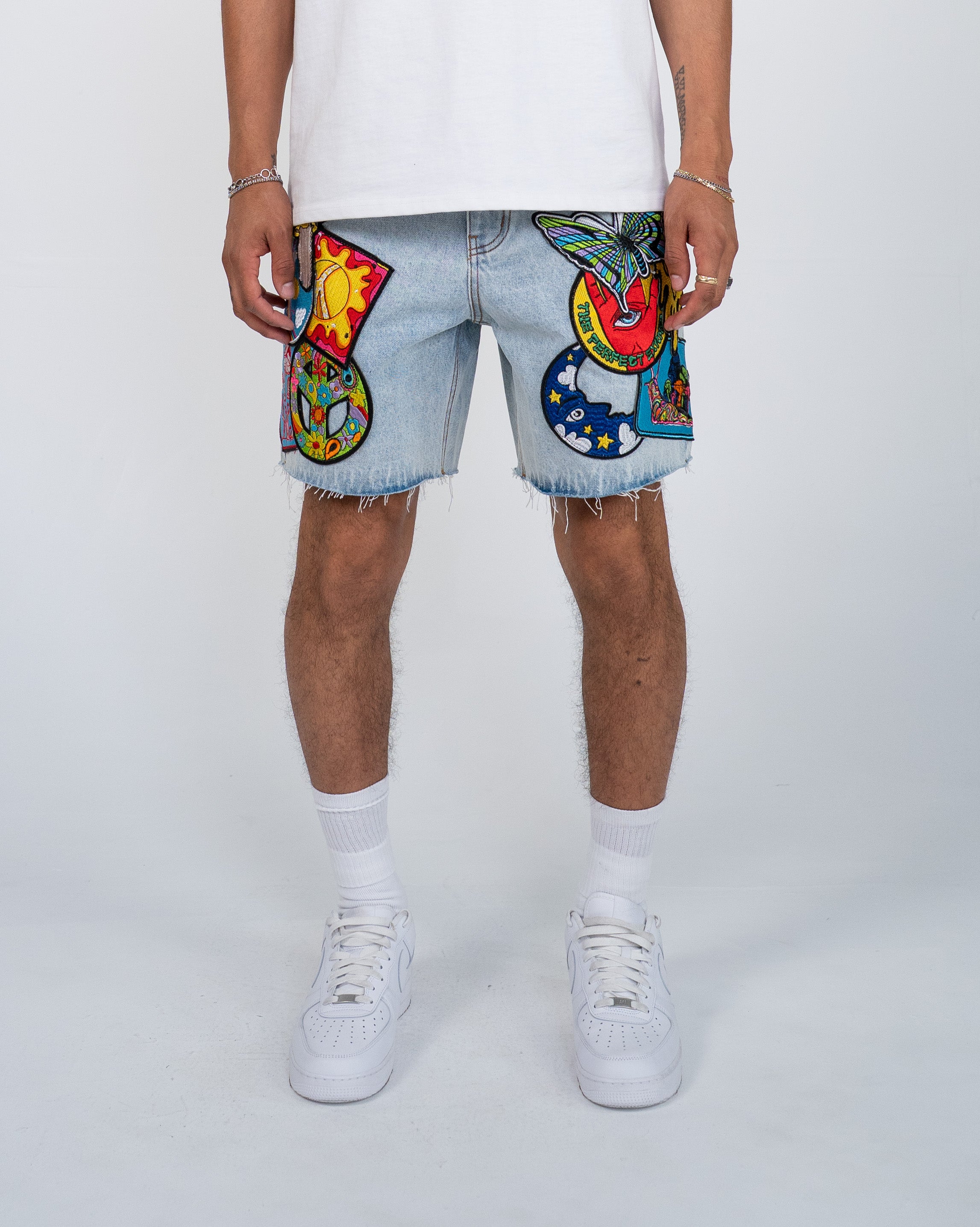 EPTM TRIPPY DENIM SHORTS - BLUE