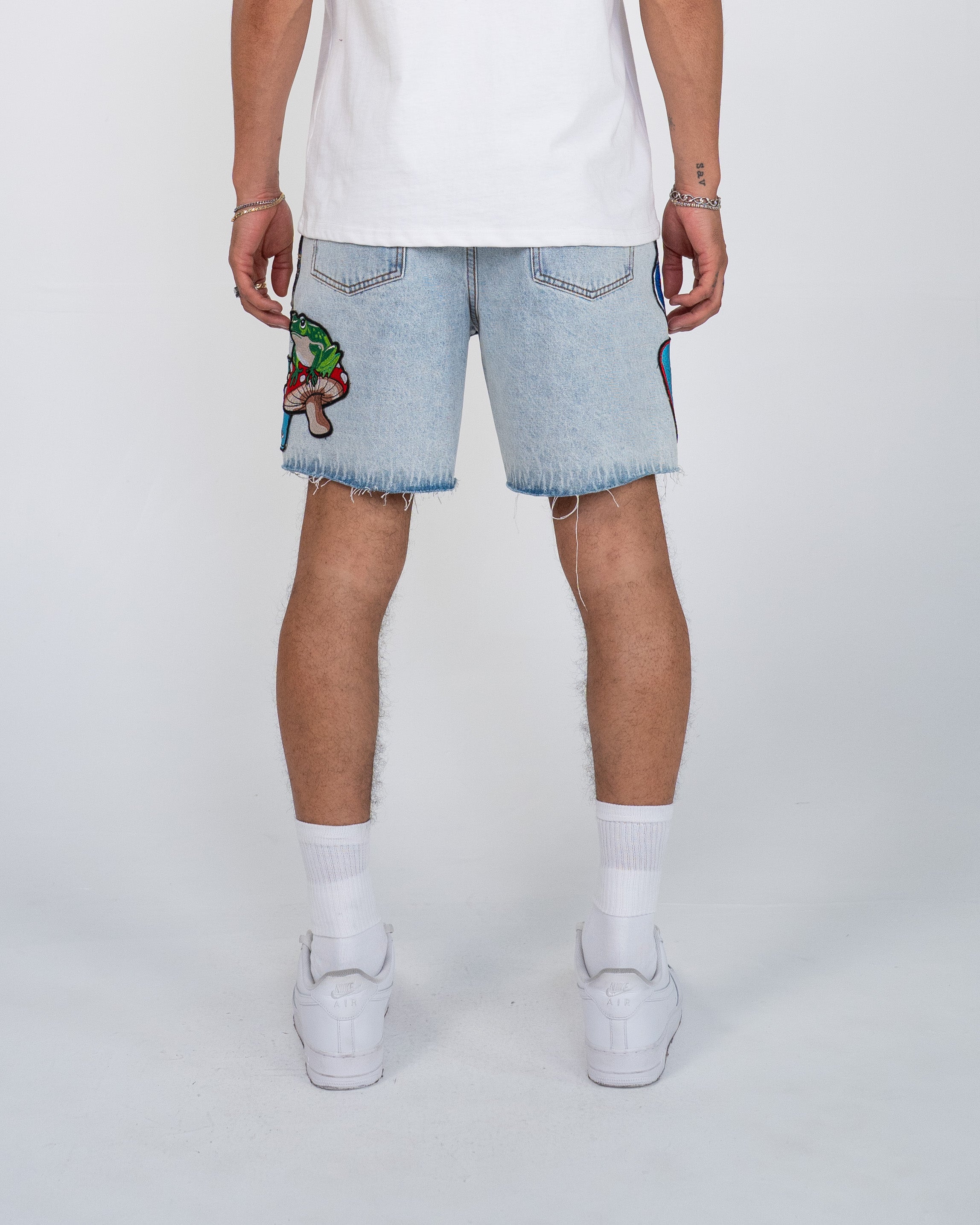 EPTM TRIPPY DENIM SHORTS - BLUE