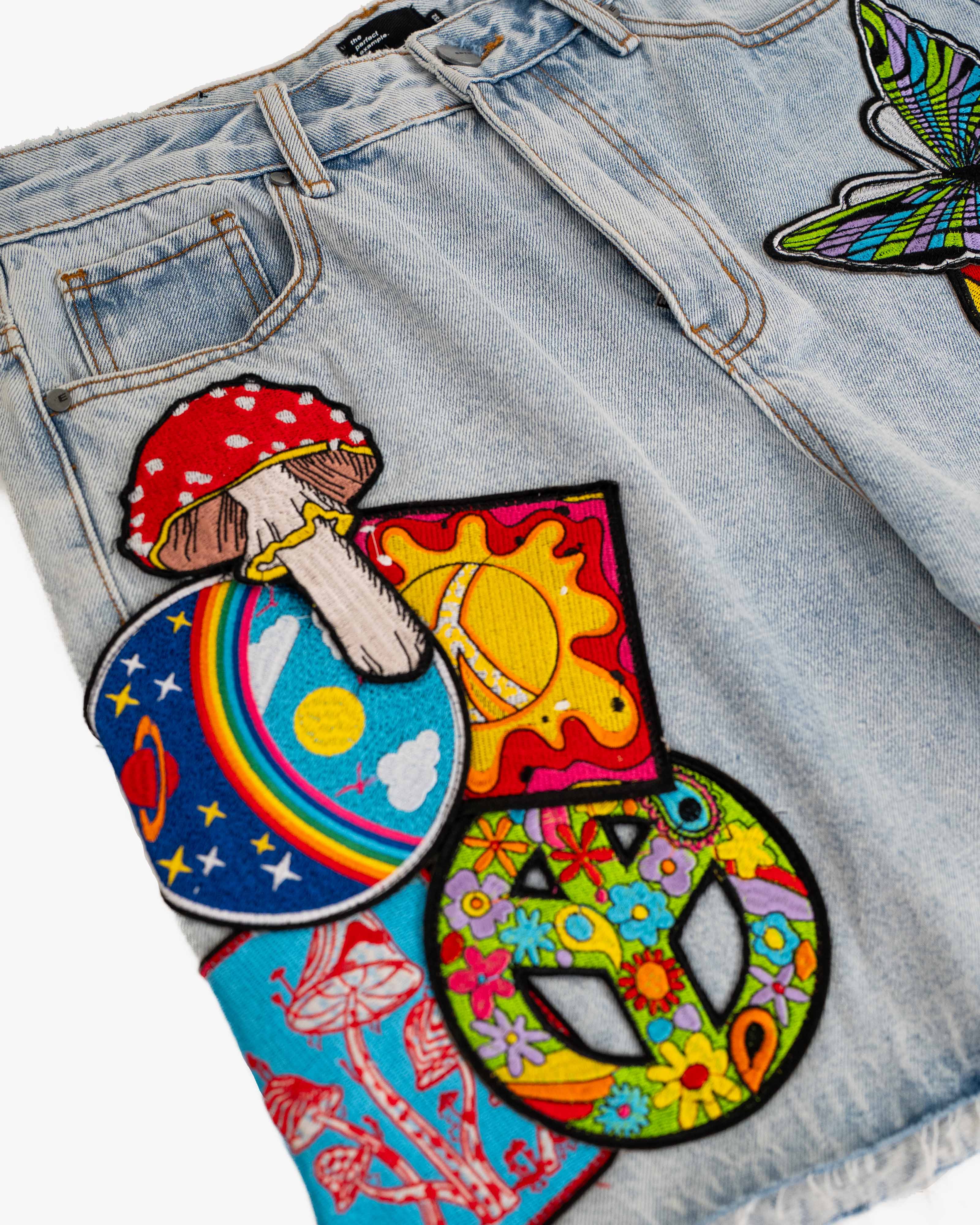 EPTM TRIPPY DENIM SHORTS - BLUE