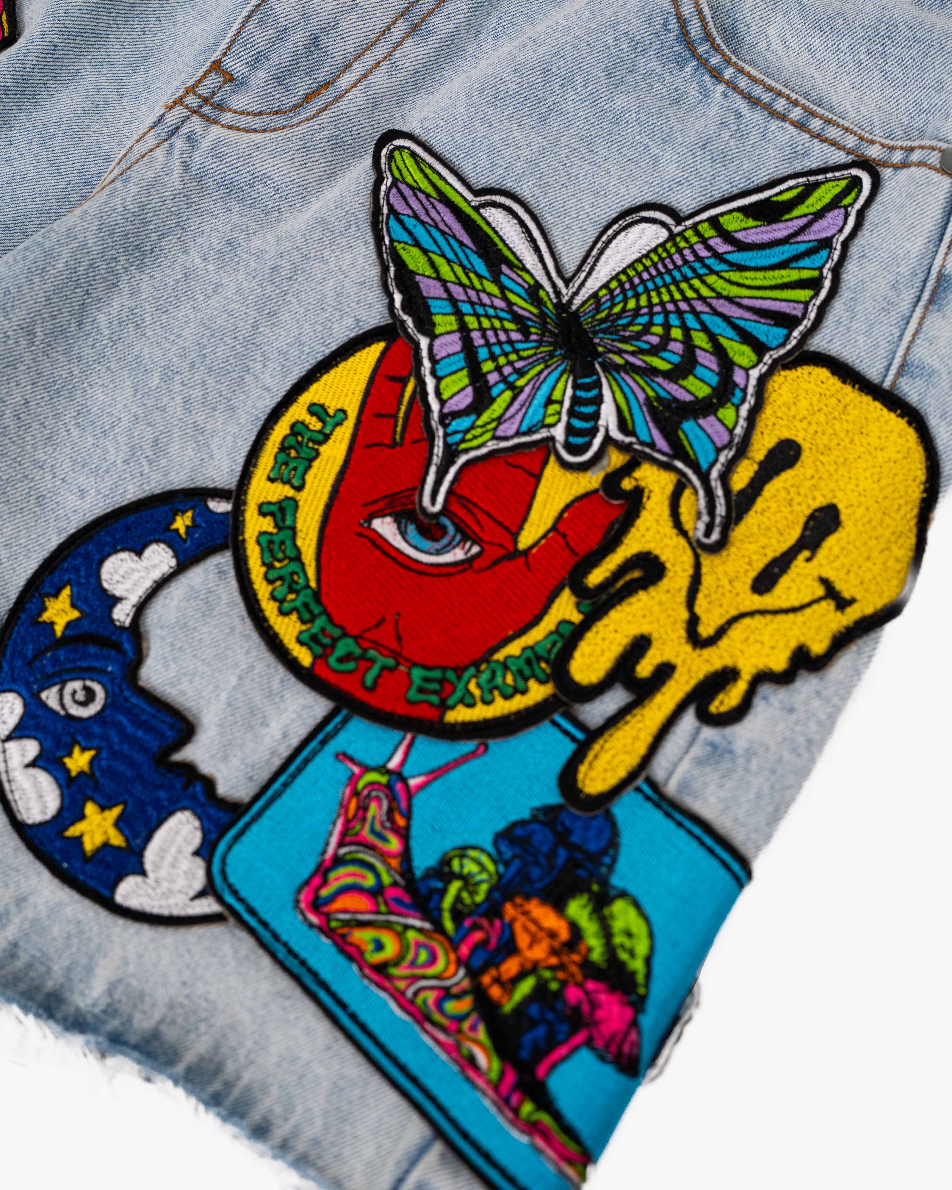 EPTM TRIPPY DENIM SHORTS - BLUE