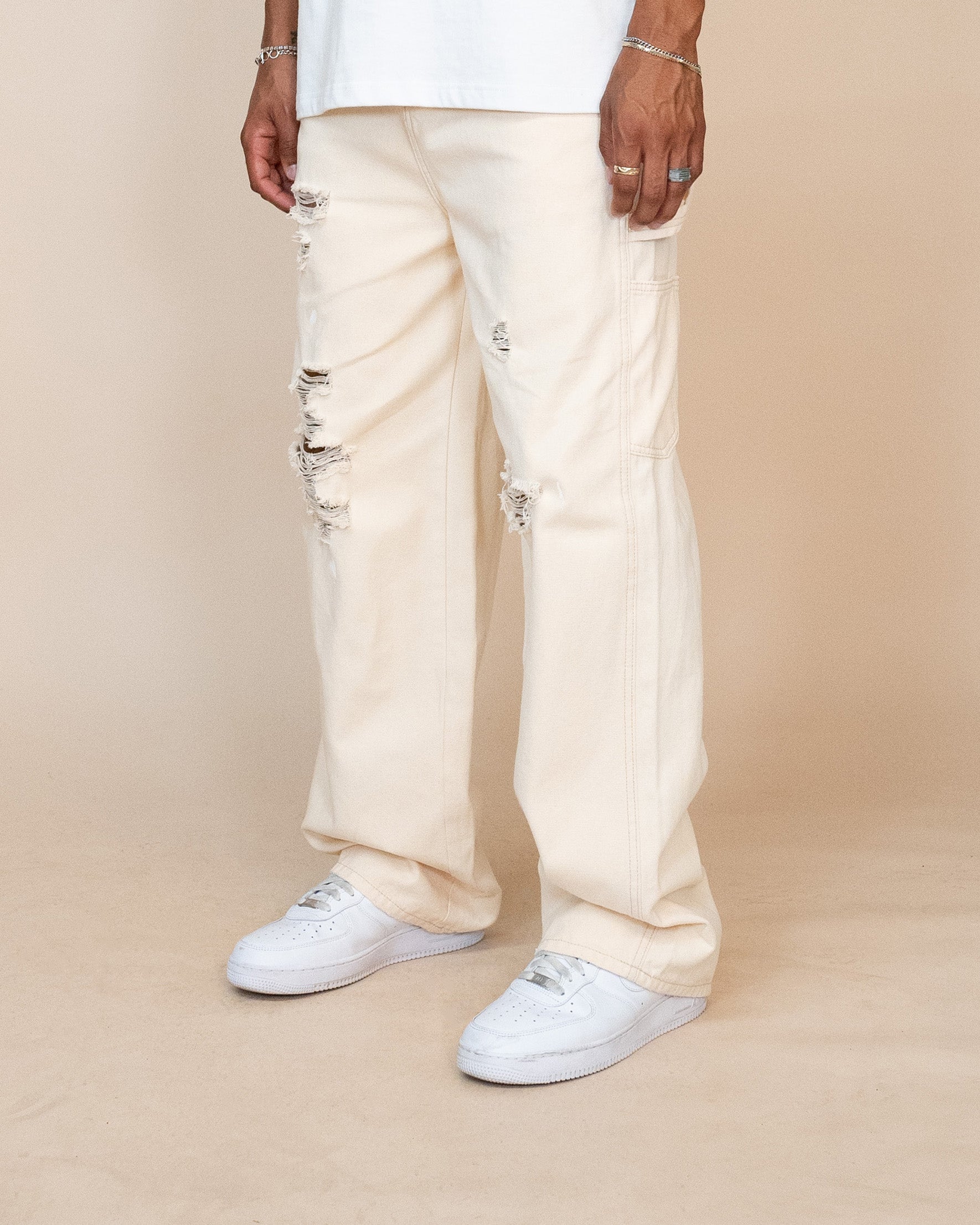 EPTM Vintage Carpenter Pants - Cream