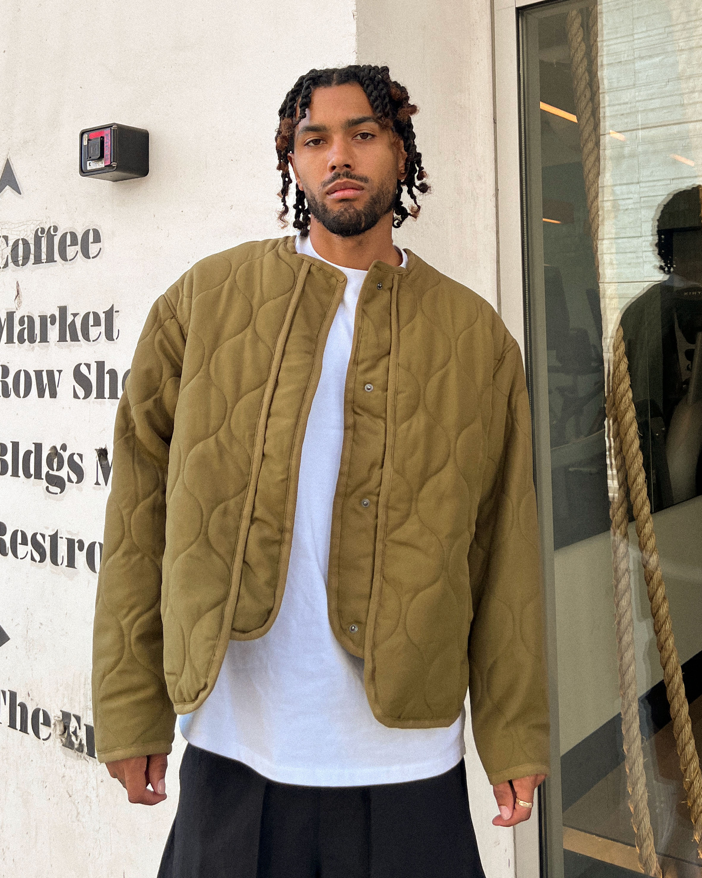 ジャケット・アウター vintage military liner jacket olive Vintage Military Liner - Olive