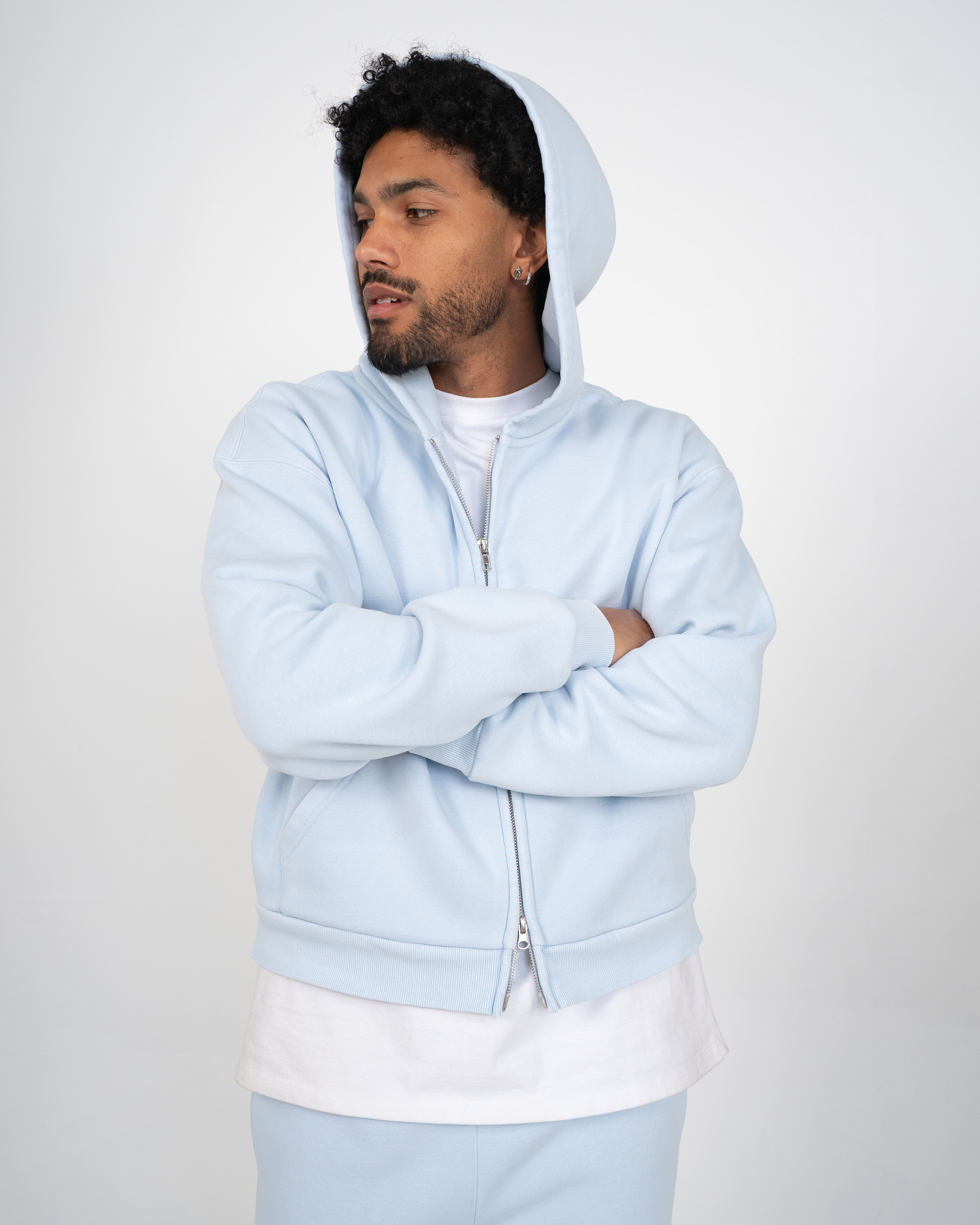 EPTM Vintage Zip Up Hoodie - Sky Blue