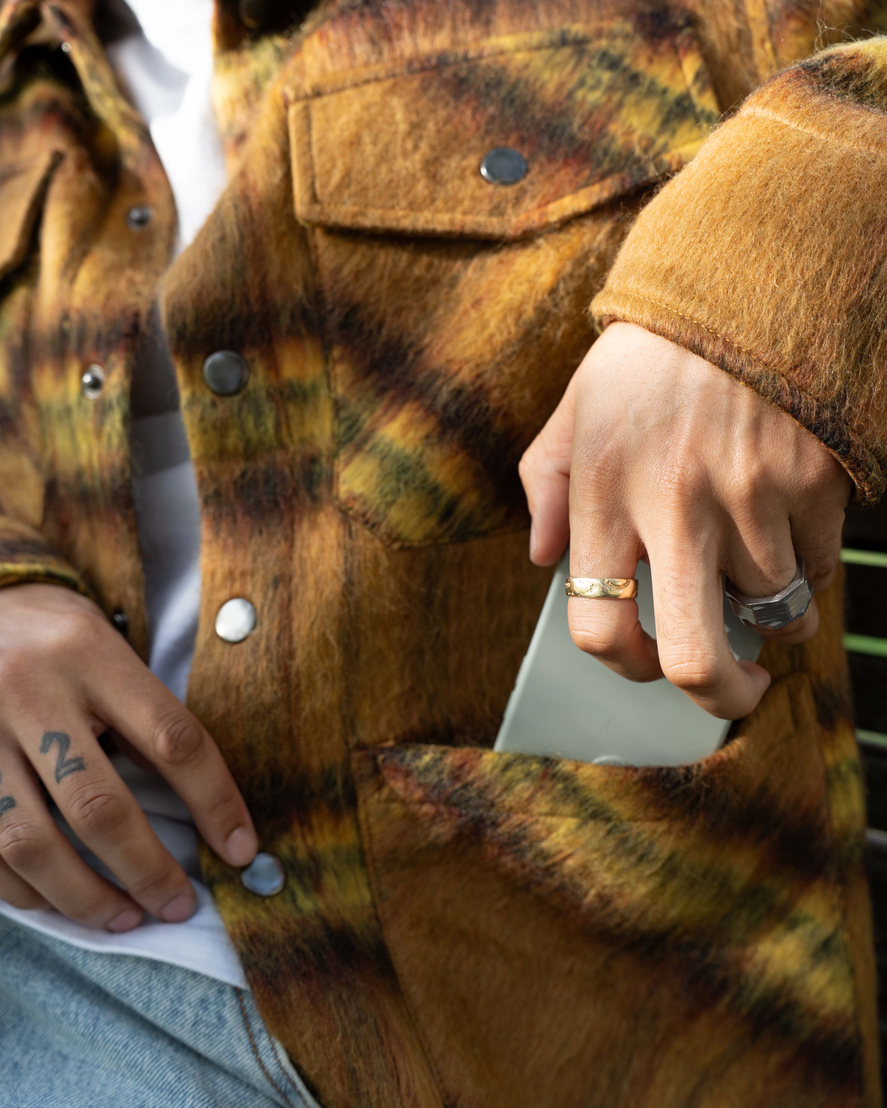 EPTM Mohair Chore Coat - Mustard