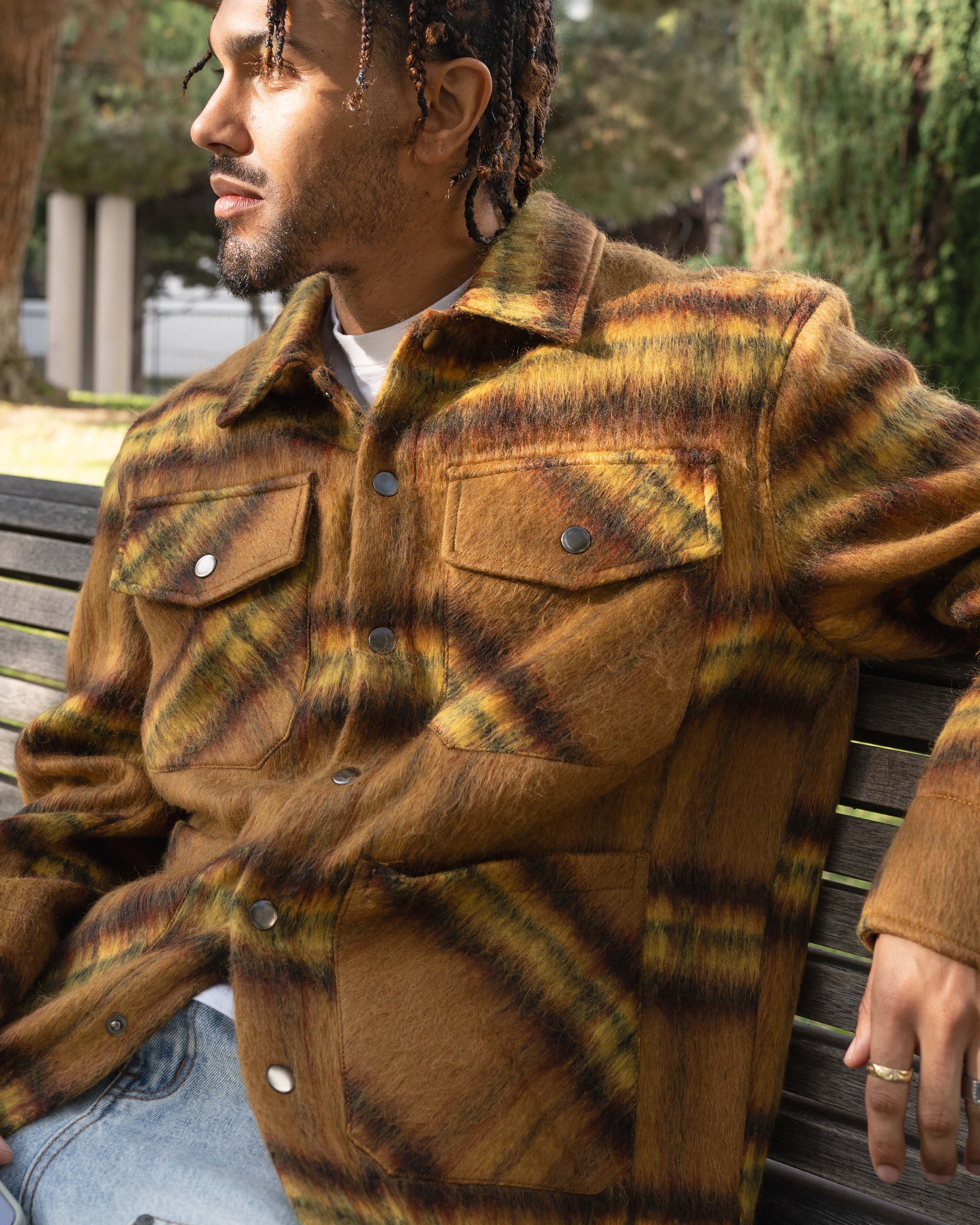 EPTM Mohair Chore Coat - Mustard