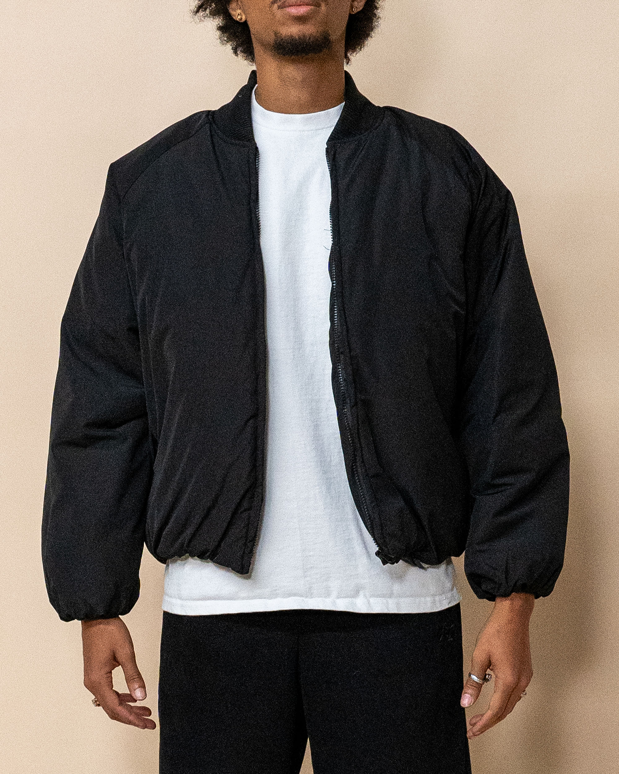 EPTM Capital Cropped Bomber - Black